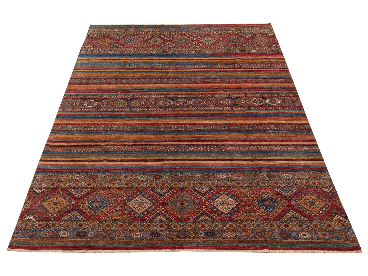 Khorjin 155037 Multi Multi 8.10x12.4 Hand Knotted Rug
