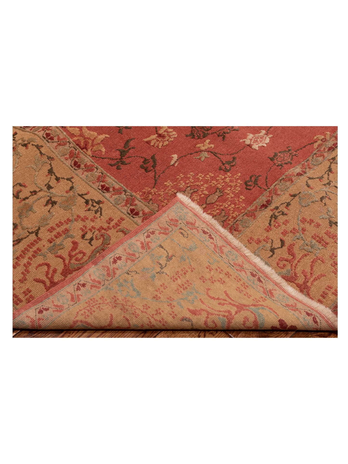Antique Loom 117153 Pink Gold 9.3x1.10 Hand Knotted Rug