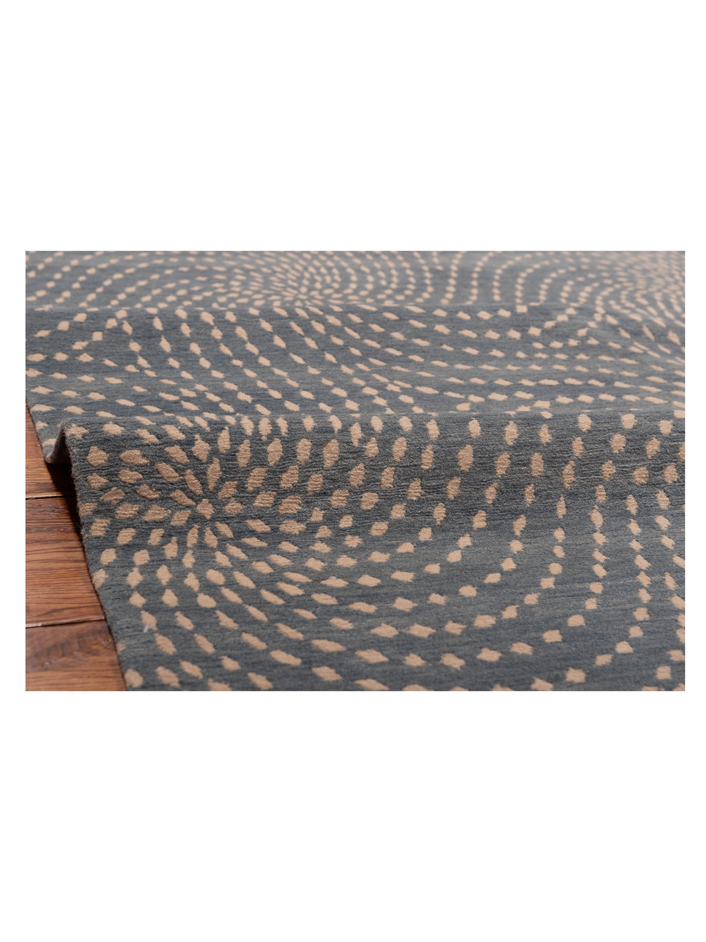 Nepalese 104157 Blue Gray 9x12 Hand Knotted Rug