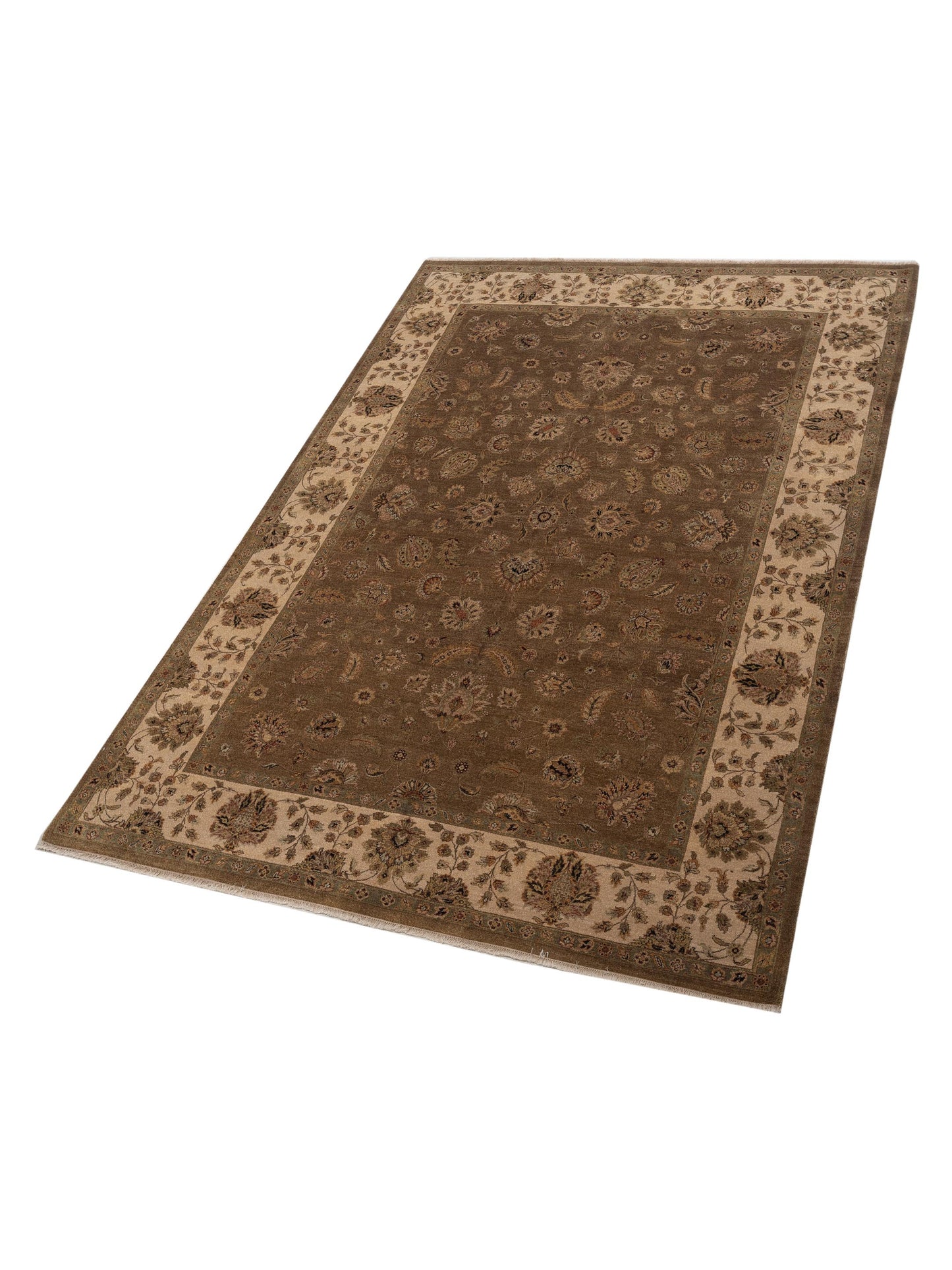 Haji Jalili 111264 Tobacco Ivory 7.8x11.1 Hand Knotted Rug
