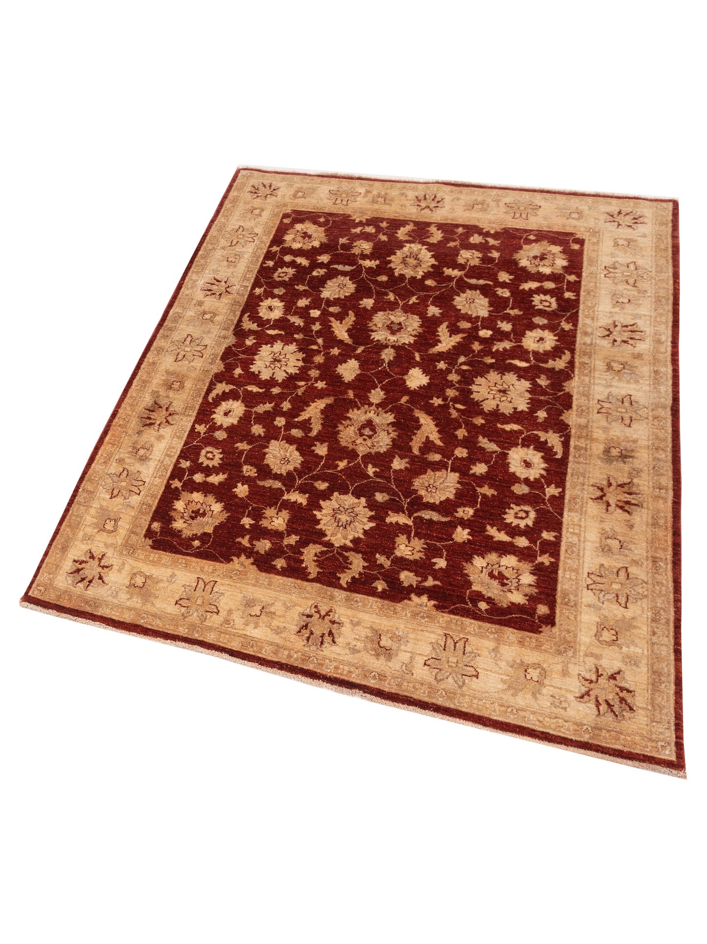 Sultan 121707 Red Ivory 5.4x6.11 Hand Knotted Rug