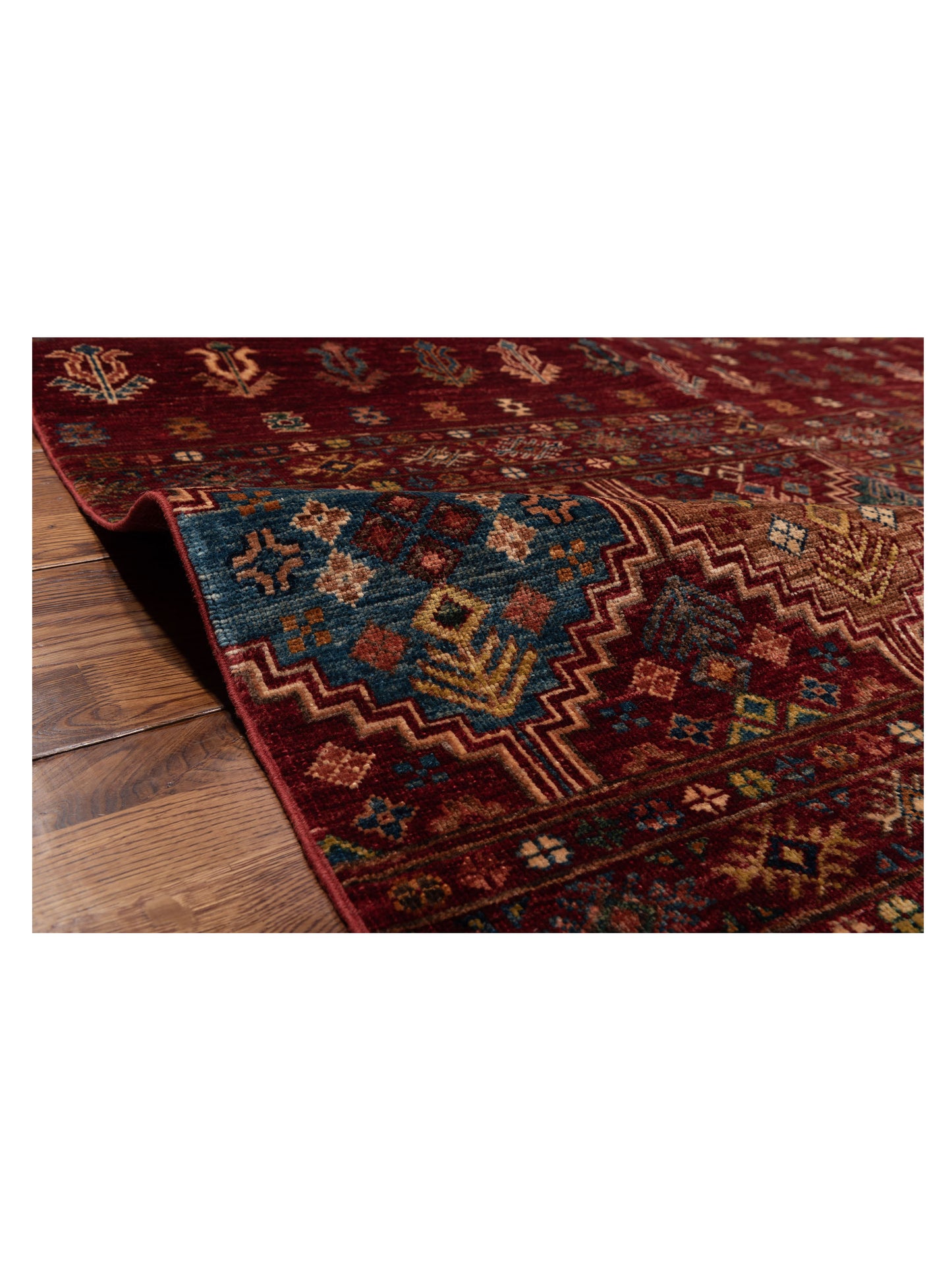 Khorjin 145473 Red Red 10x13.2 Hand Knotted Rug