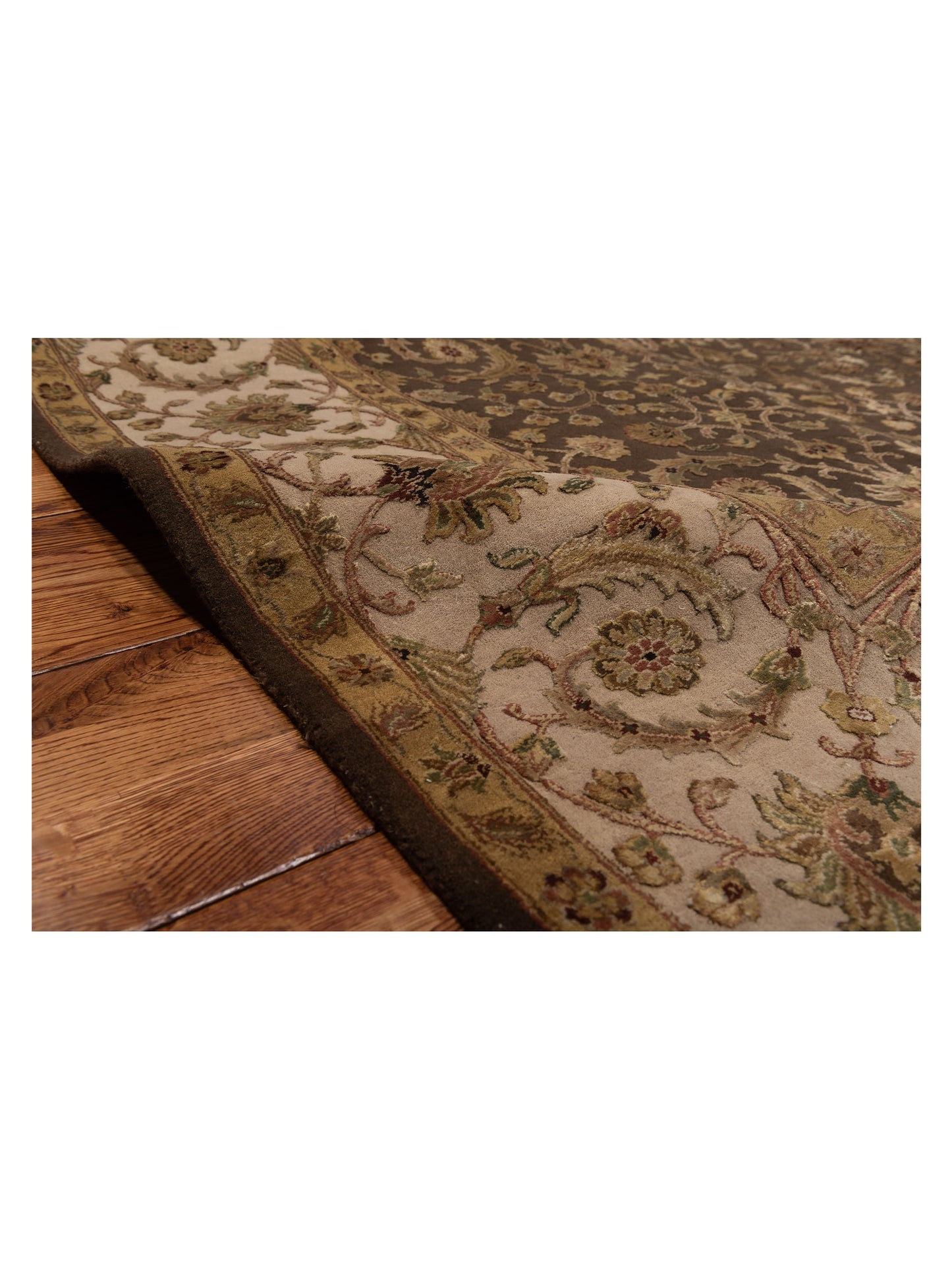 Imperial Silk 122299 Brown Ivory 7.10x10.5 Hand Knotted Rug