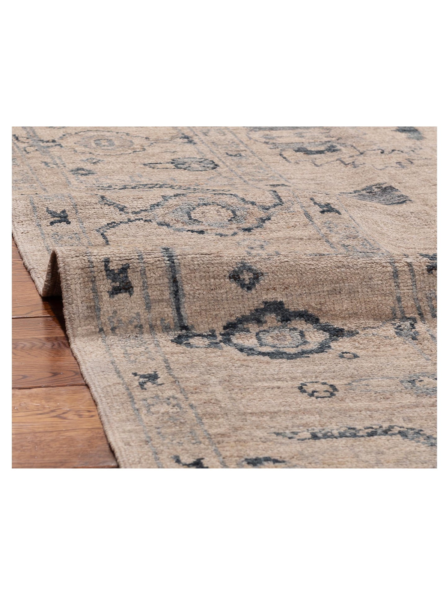 Angora Oushak 155736 Gray Gray 9.2x11.10 Hand Knotted Rug