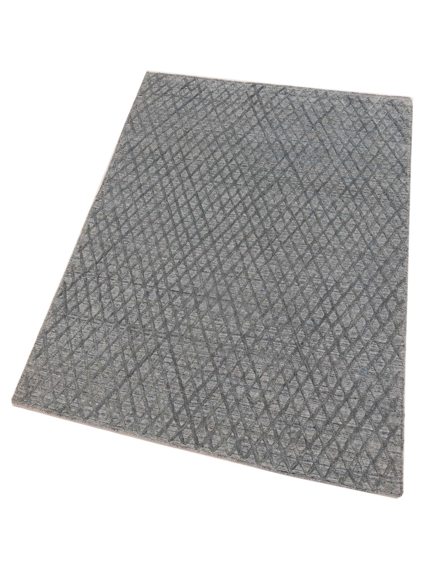 Himalayan 142600 Blue Gray 4.1x6.1 Hand Knotted Rug