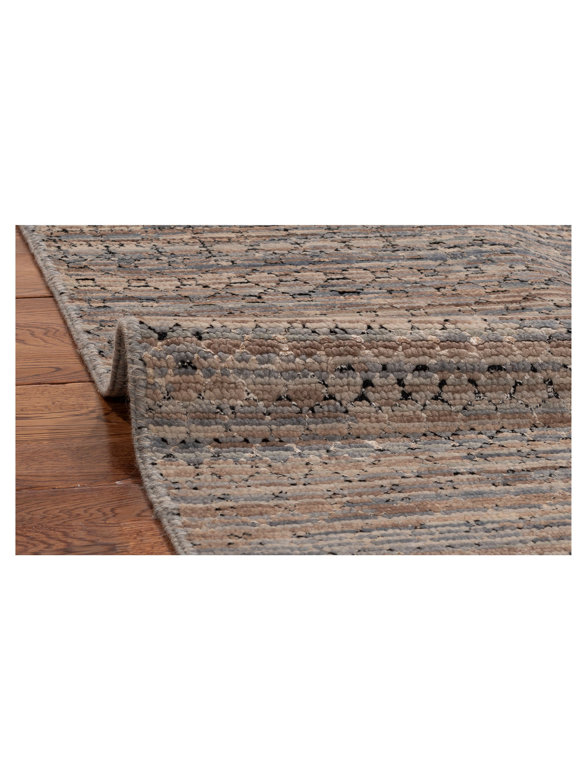 Agra 129525 Gray Brown 2.8x8.6 Hand Knotted Rug