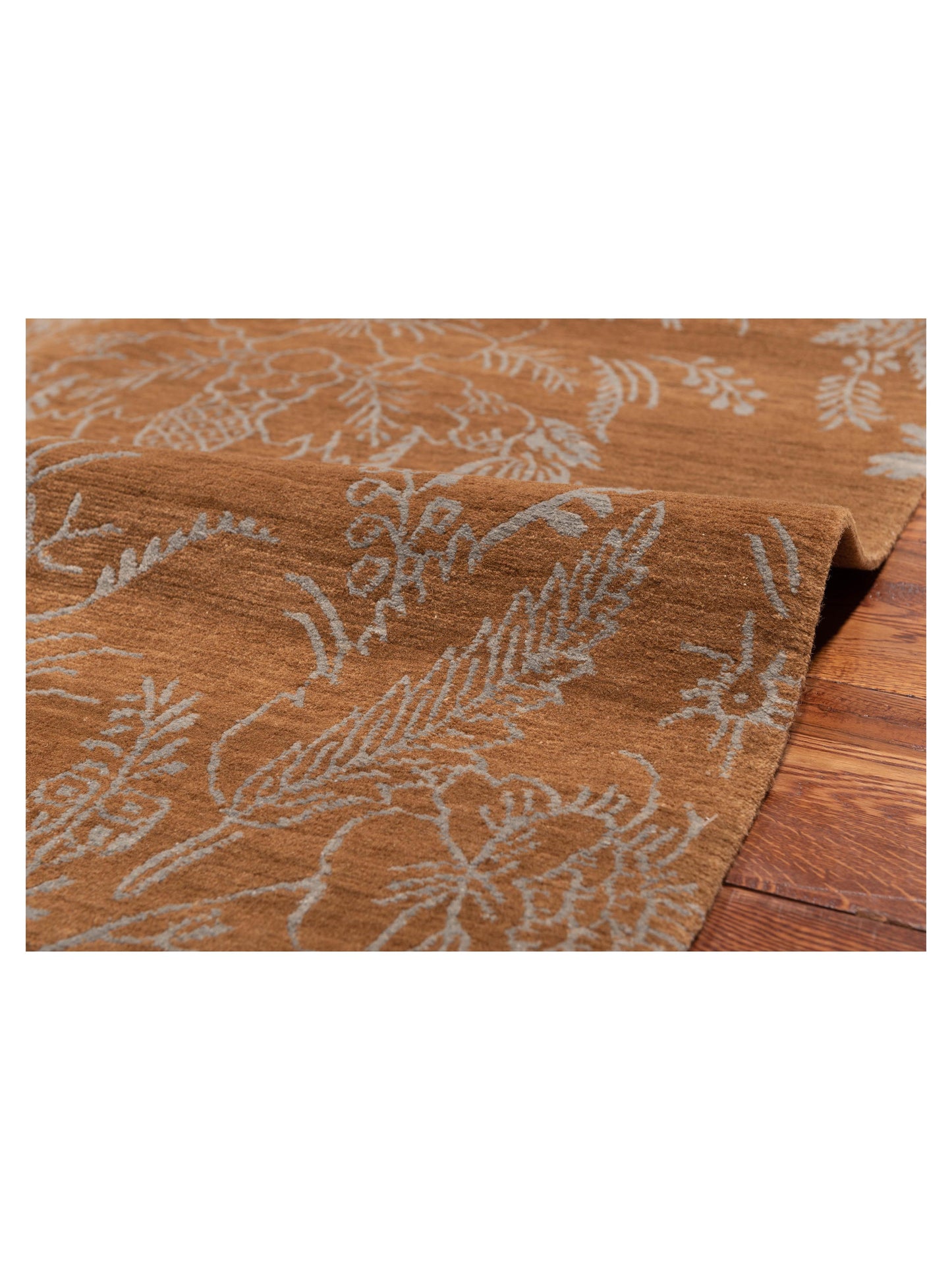 Nepalese 104155 Brown Brown 9x12 Hand Knotted Rug