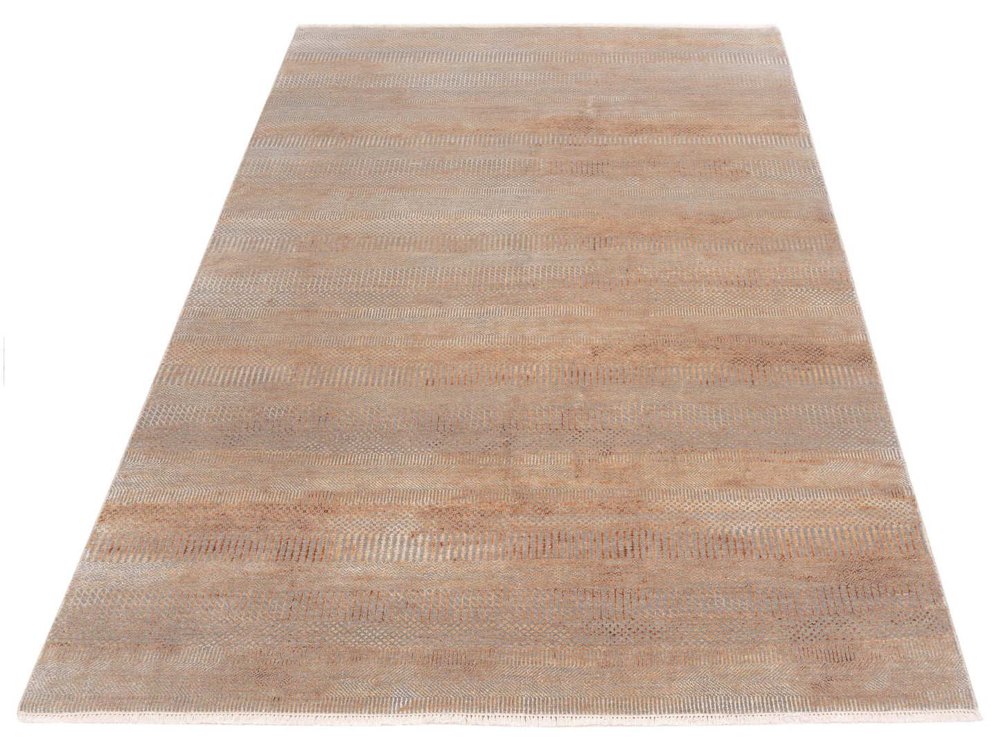 Aurore 120988 Gray Gray 6.1x9.2 Hand Knotted Rug