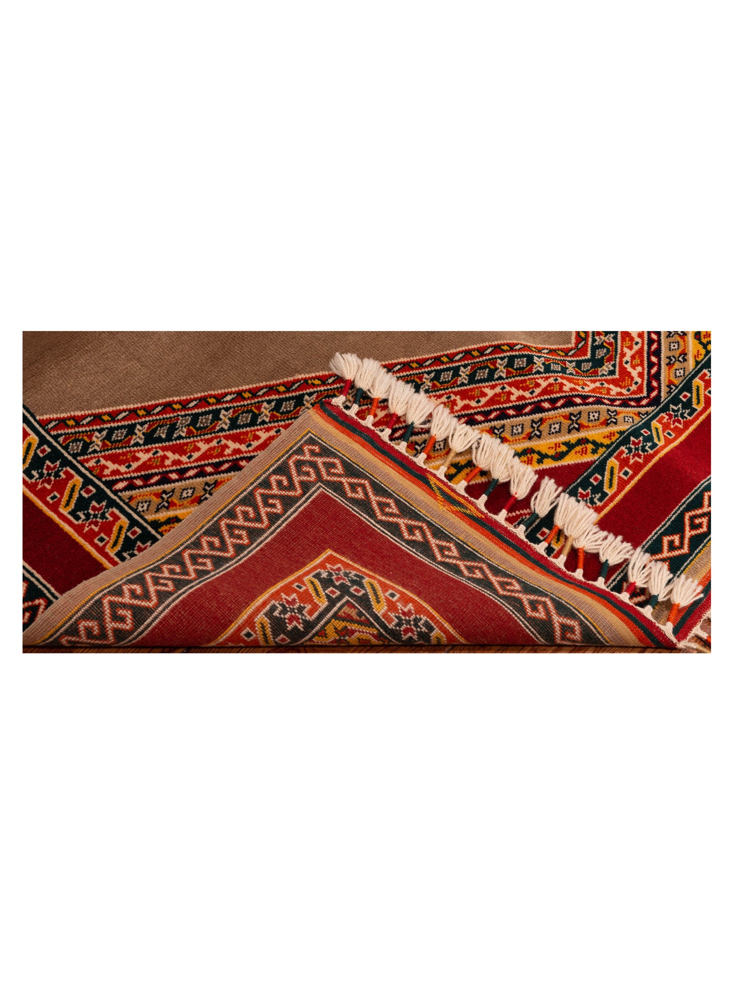 Shawl 145131 Brown Red 5.7x7.7 Hand Knotted Rug