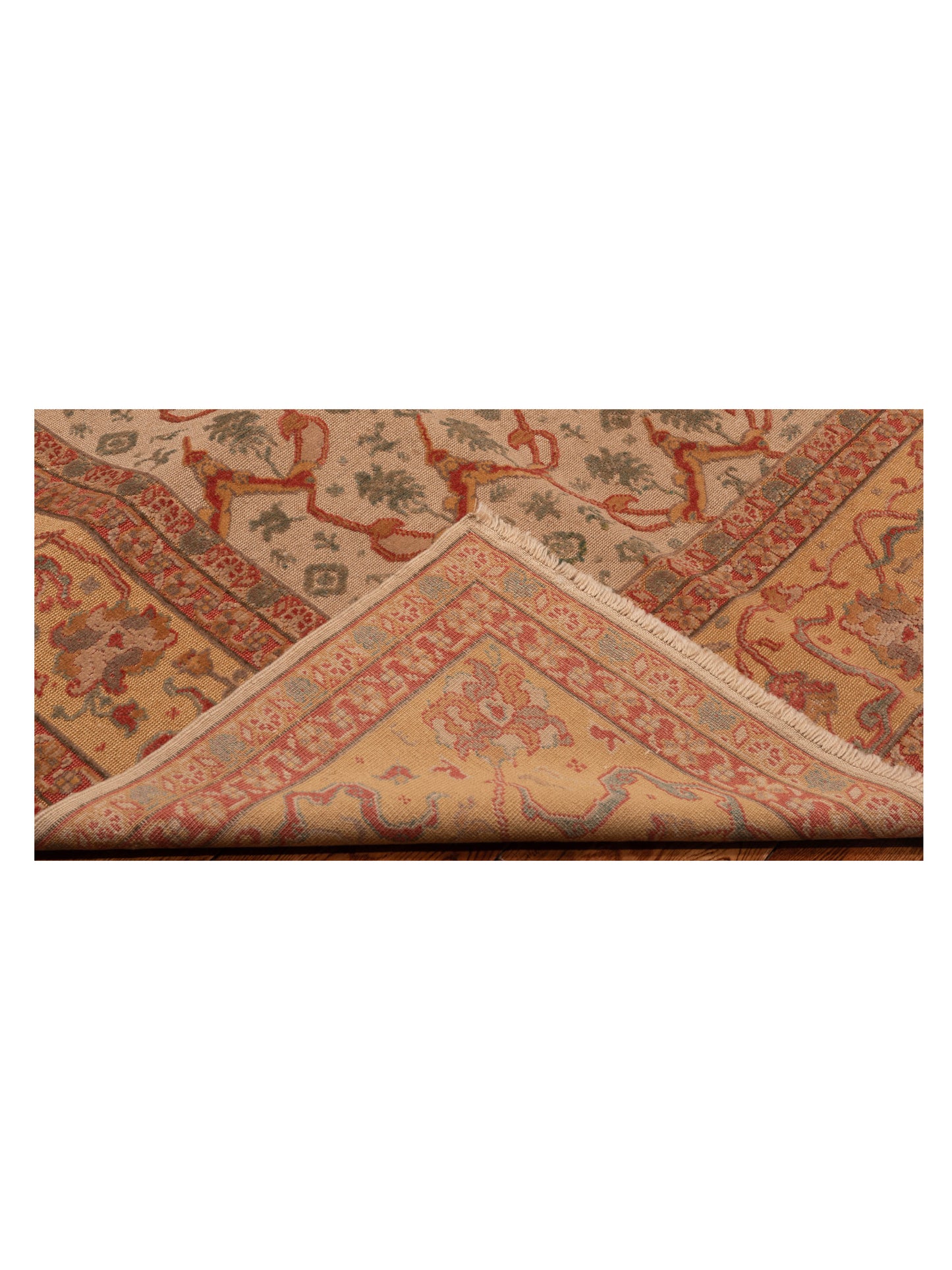 Antique Loom 147436 Silver Cream 6.11x8.7 Hand Knotted Rug