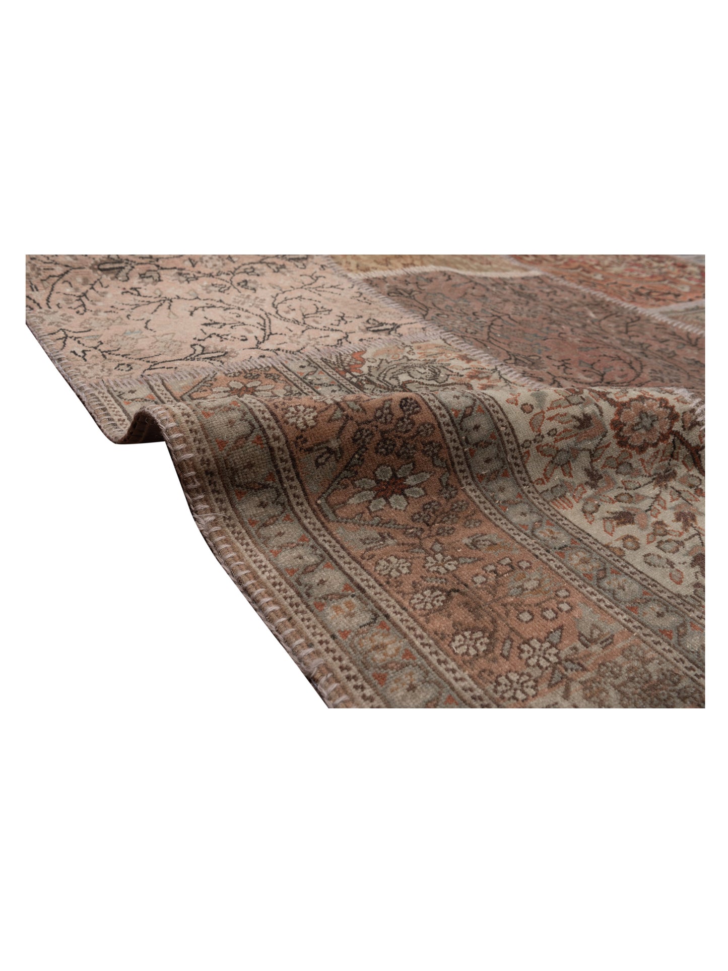 Turkish Vestige Patchwork 109008 Multi 9.11x13.1 Hand Knotted Rug
