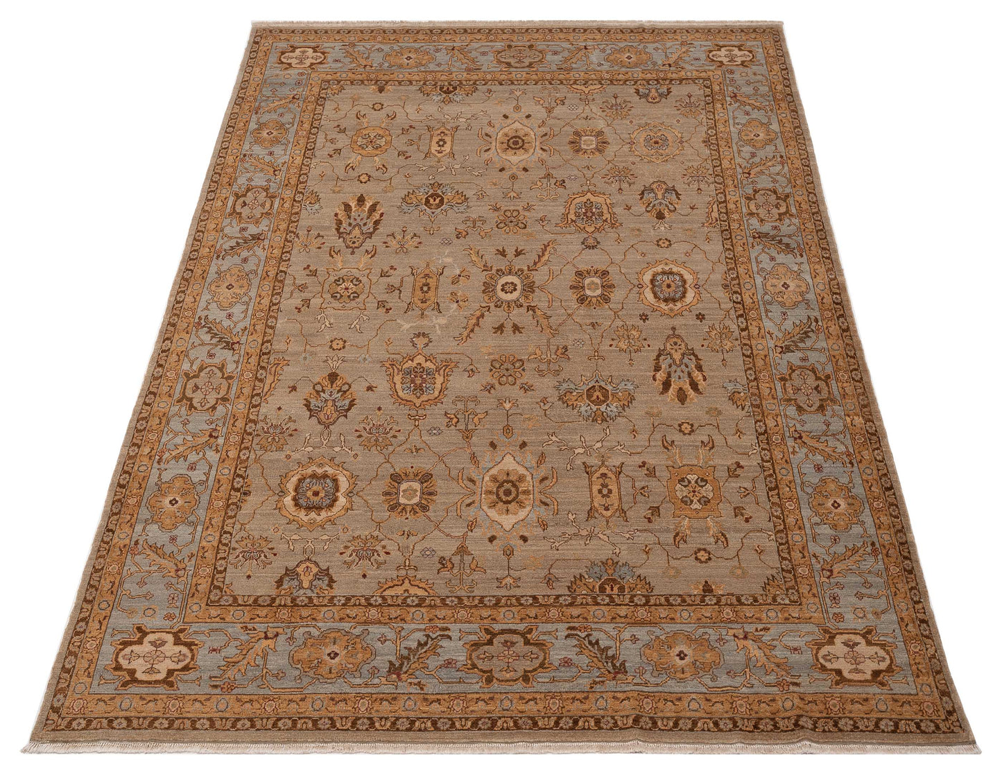 Karya Semele Silver Blue 9.1x11.2 Hand Knotted Rug