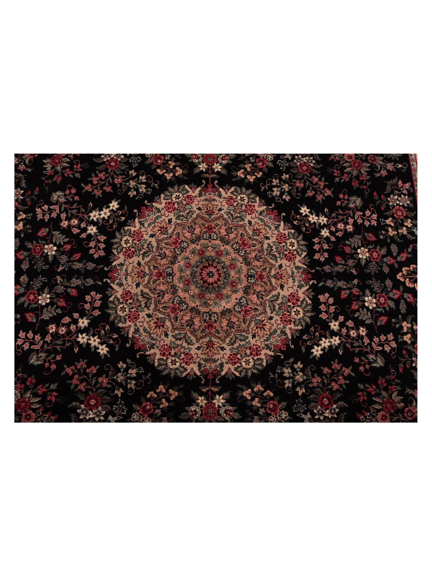 Magnolia 104661 Black Beige 7.8x10.1 Hand Knotted Rug