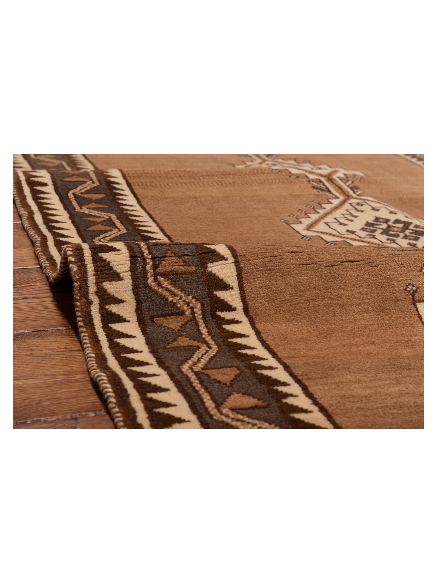 Old Anatolian 91573 Brown Brown 3.10x7.3 Hand Knotted Rug