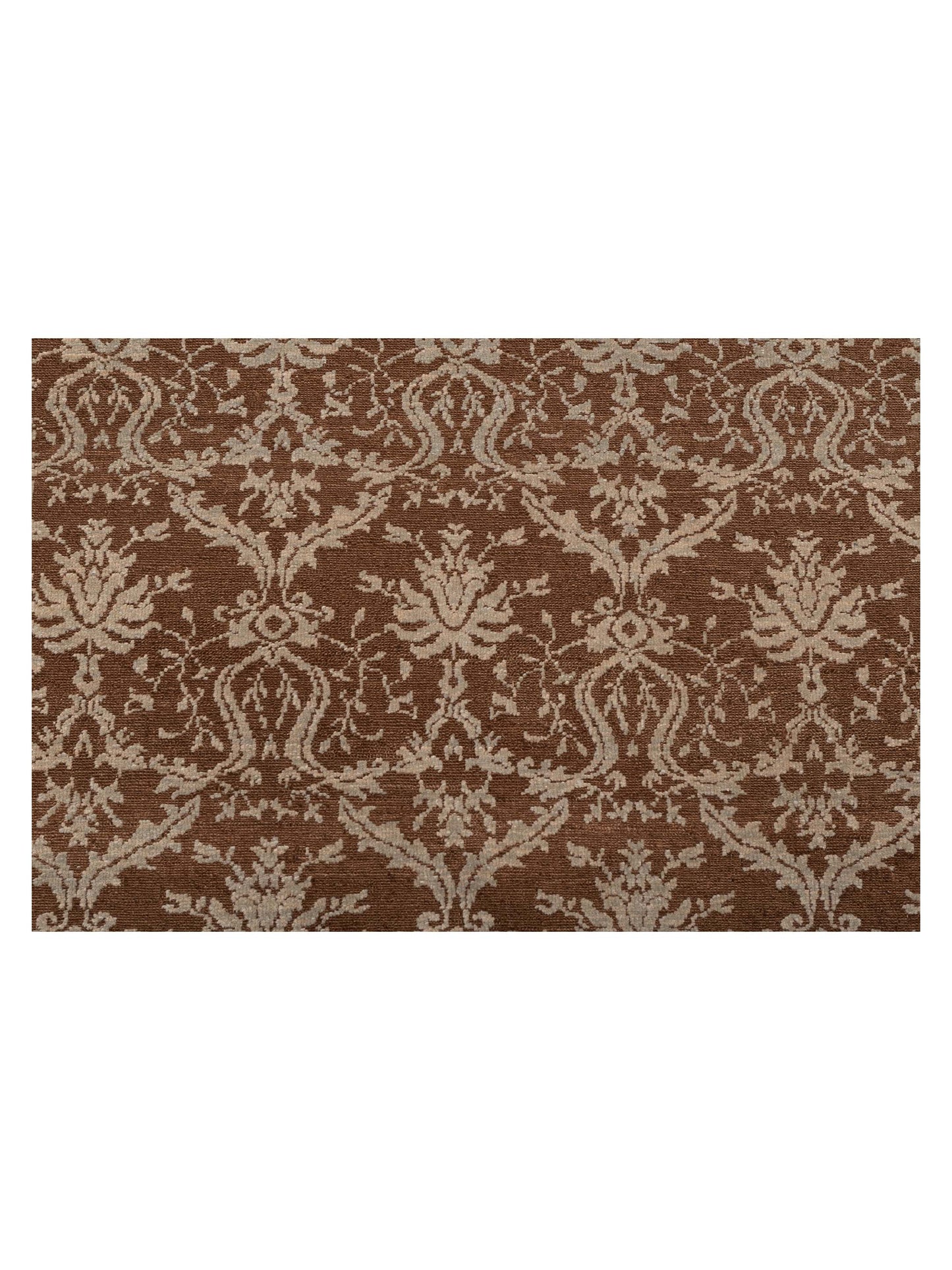 Defne Begonia Brown Brown 9.4x11.11 Hand Knotted Rug