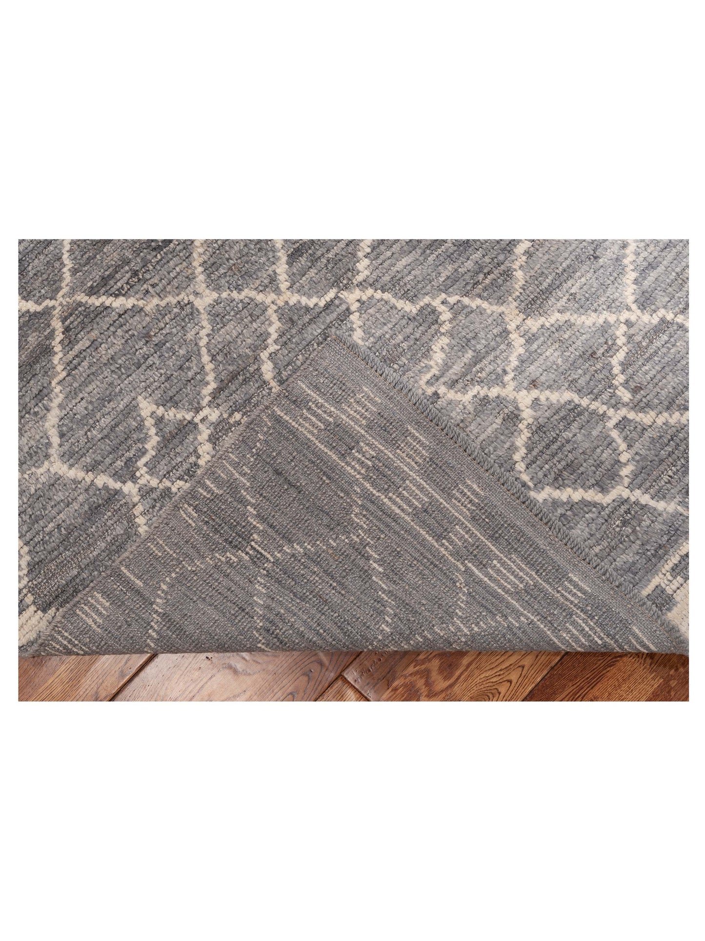 Berber Aspendos Gray Ivory 8.6x10.5 Hand Knotted Rug