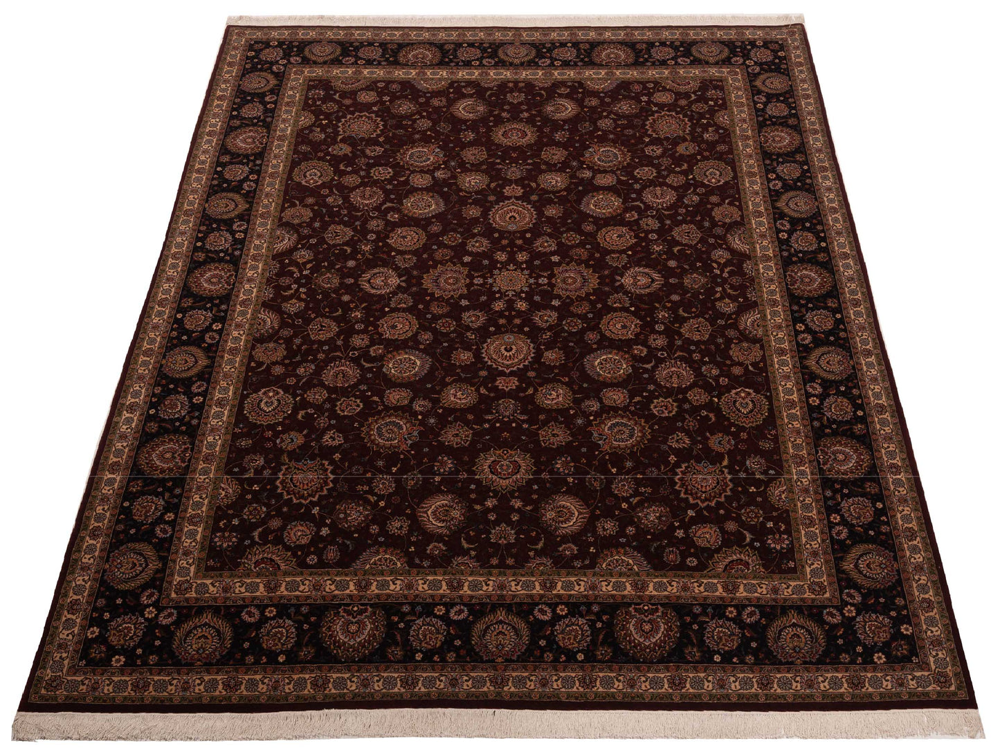 Magnolia 89904 Burgundy Plum 9.2x12.2 Hand Knotted Rug