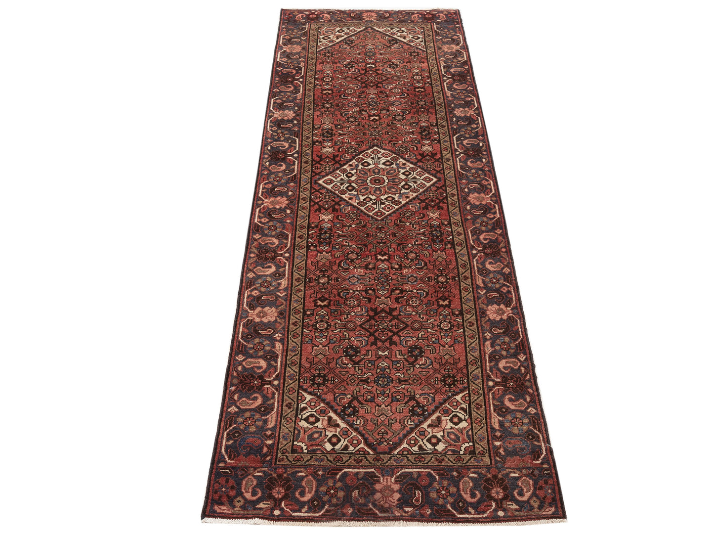 Persian 147322 Brick Charcoal 3.2x9.6 Hand Knotted Rug