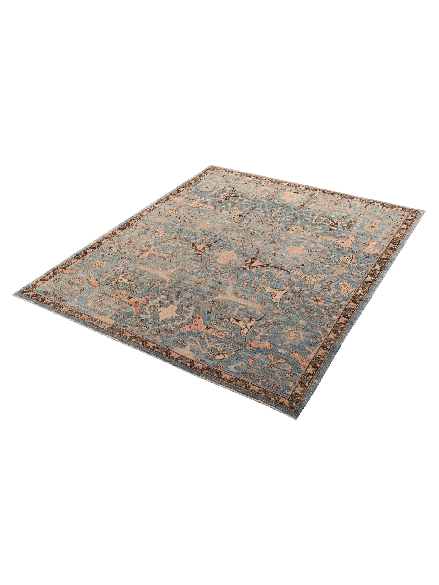 Anadol Oushak 156064 Blue Blue 8.4x9.9 Hand Knotted Rug