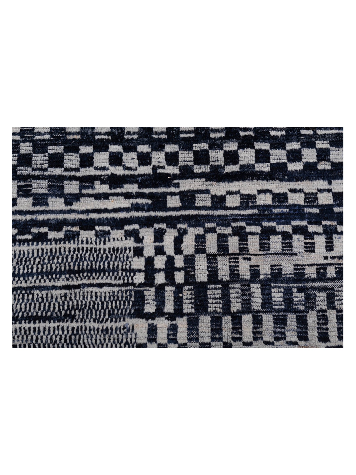Atlas 149665 Ivory Dark Blue 6.1x8.8 Hand Knotted Rug