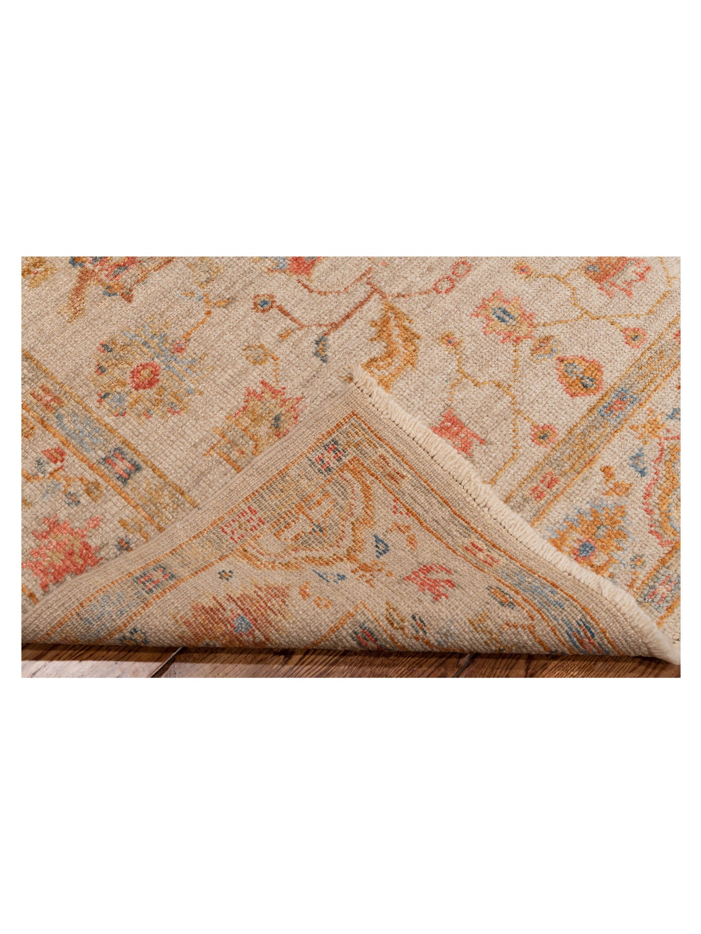 Angora Oushak 149594 Ivory Ivory 4x5.10 Hand Knotted Rug