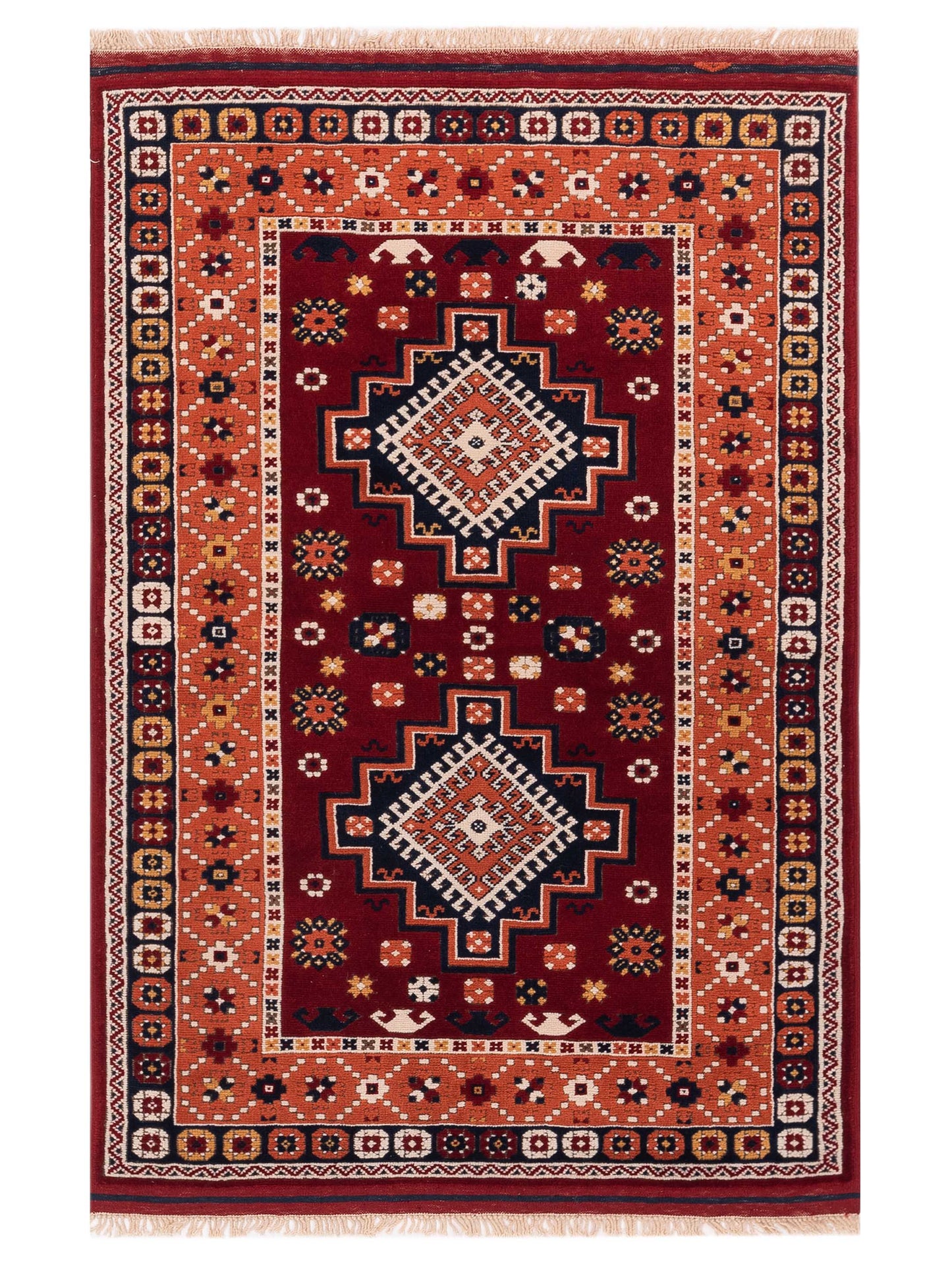 Pasha Turkish Shirwan  Red Orange Traditional
