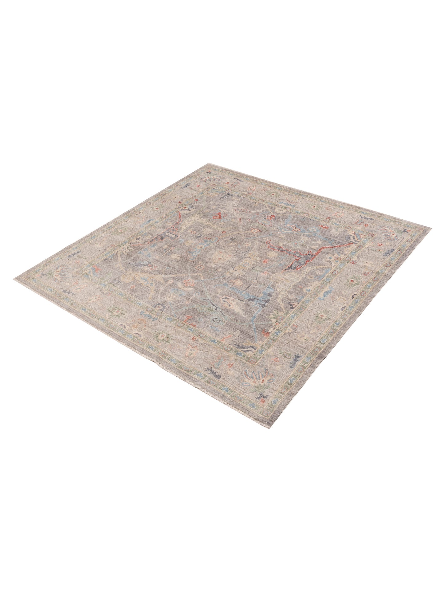 Anadol Oushak 154497 Gray Light Gray 8.3x8.3 Hand Knotted Rug