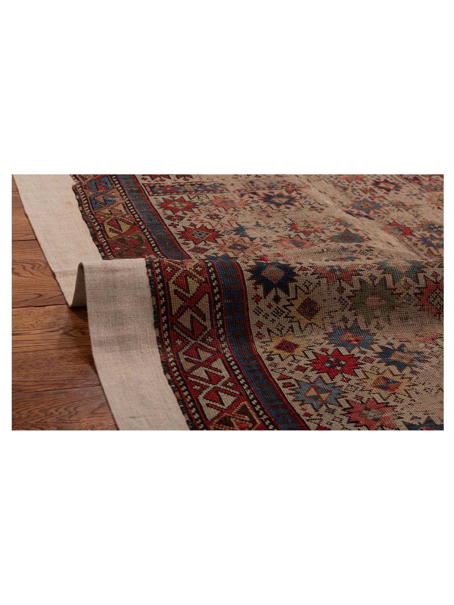 Antique Caucasian 122627 Multi 3.8x4.8 Hand Knotted Rug