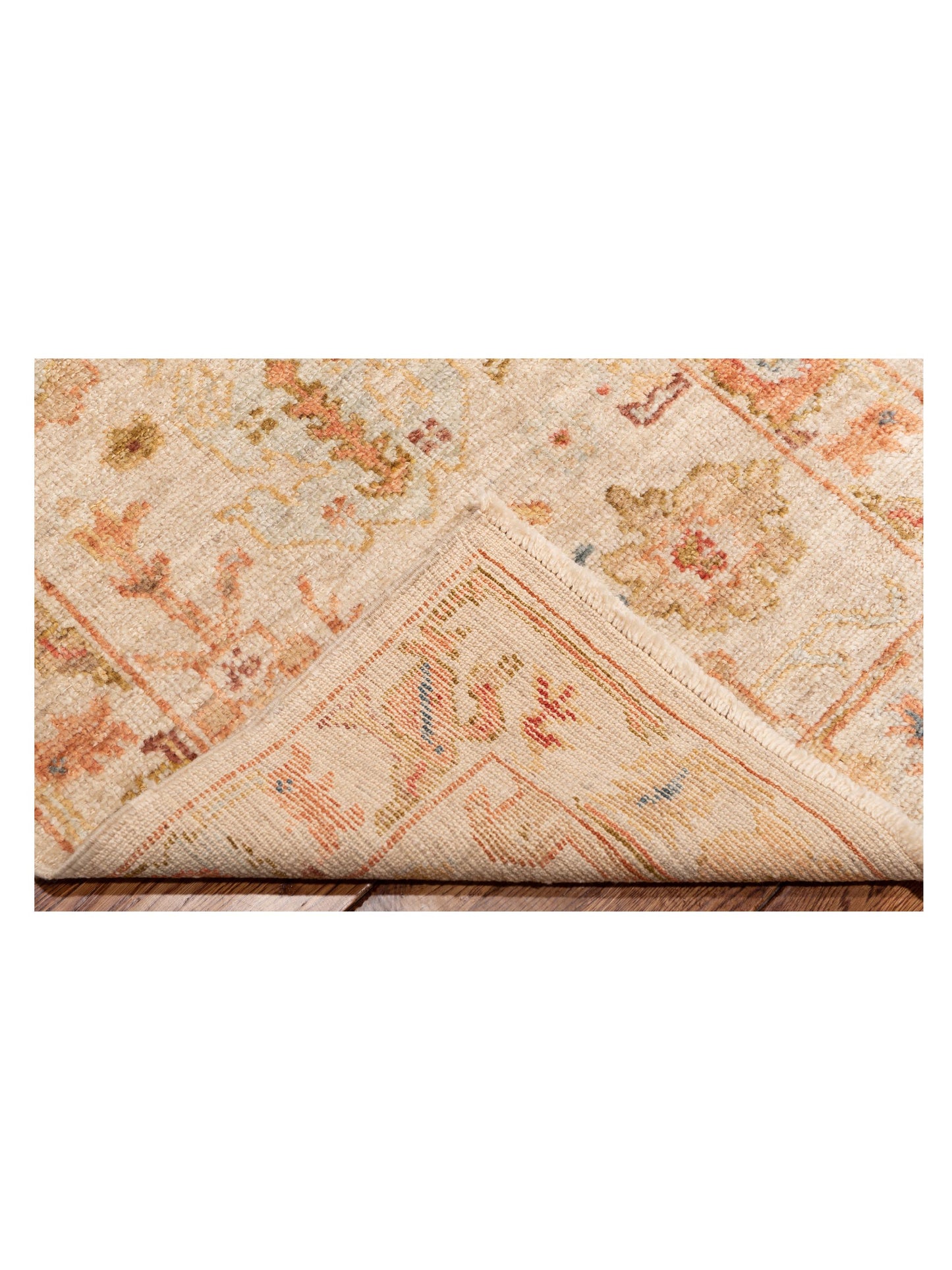 Angora Oushak 149541 Ivory Ivory 2.7x9.8 Hand Knotted Rug
