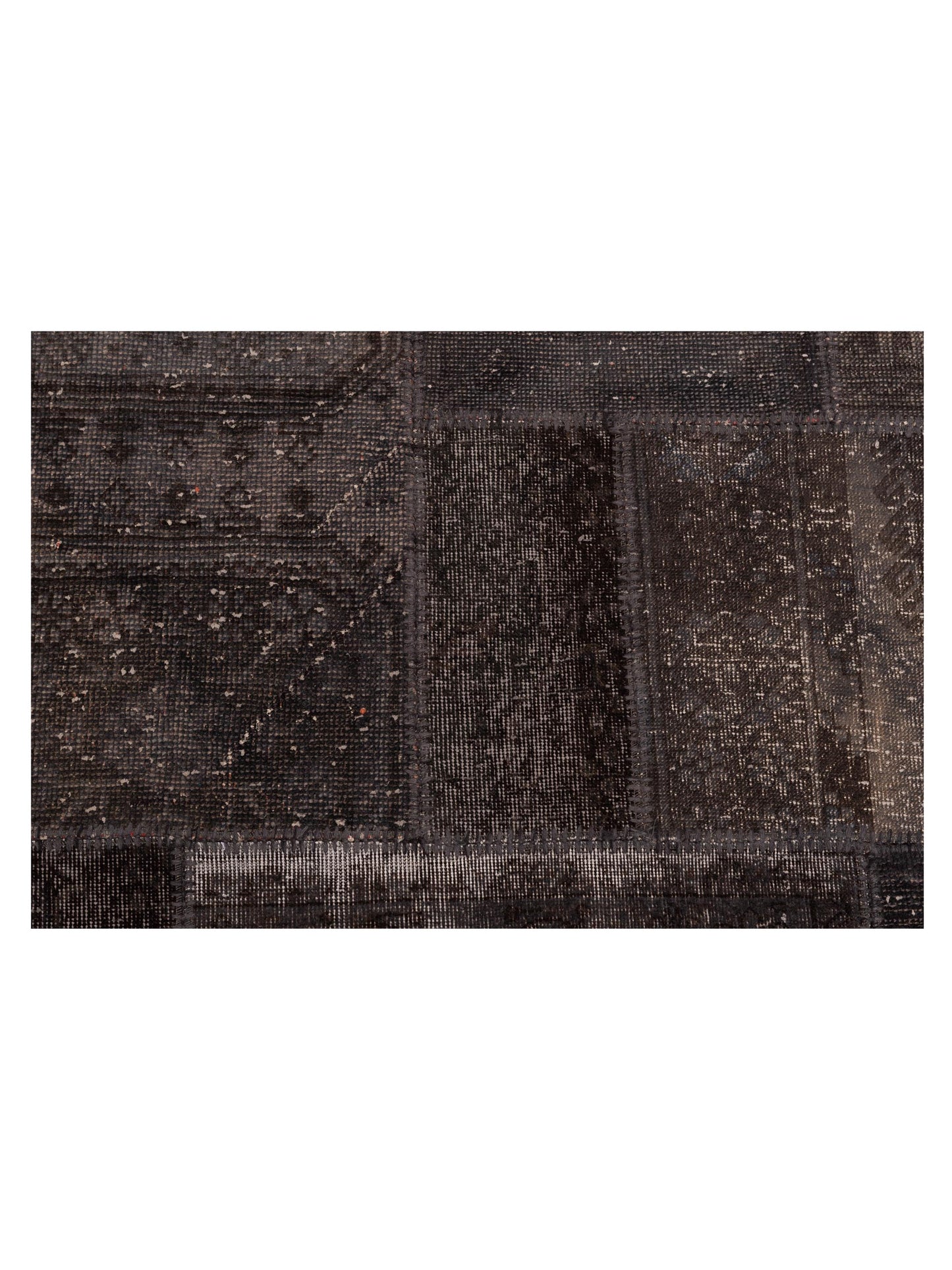 Turkish Vestige Patchwork 110145 Dark Gray Dark Gray 6x9 Hand Knotted Rug