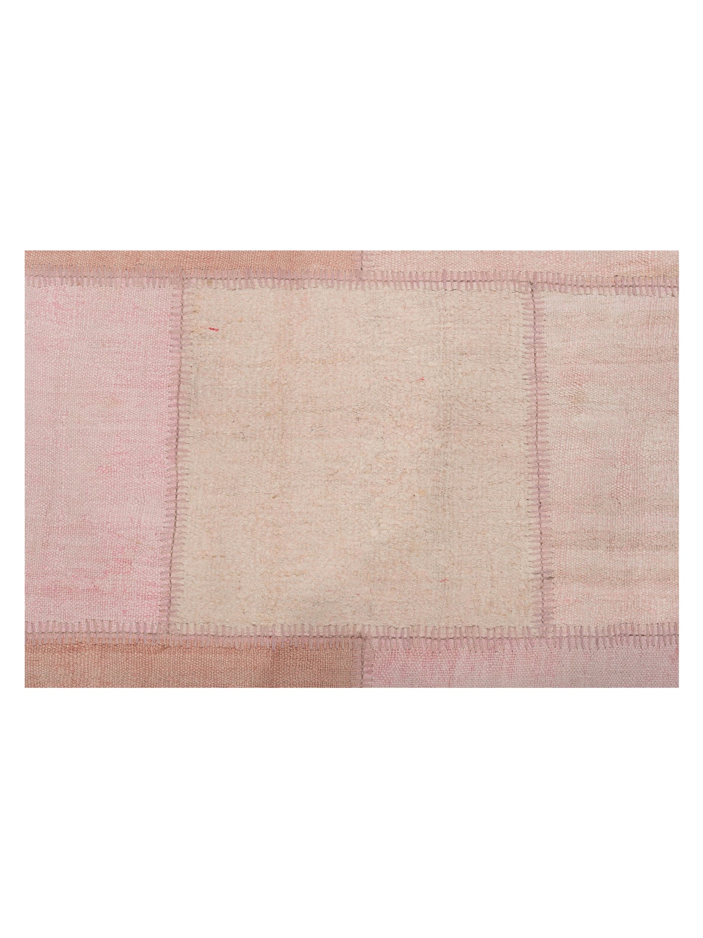 Turkish Vestige Patchwork 147802 Pink Pink 8.3x9.11 Hand Knotted Rug