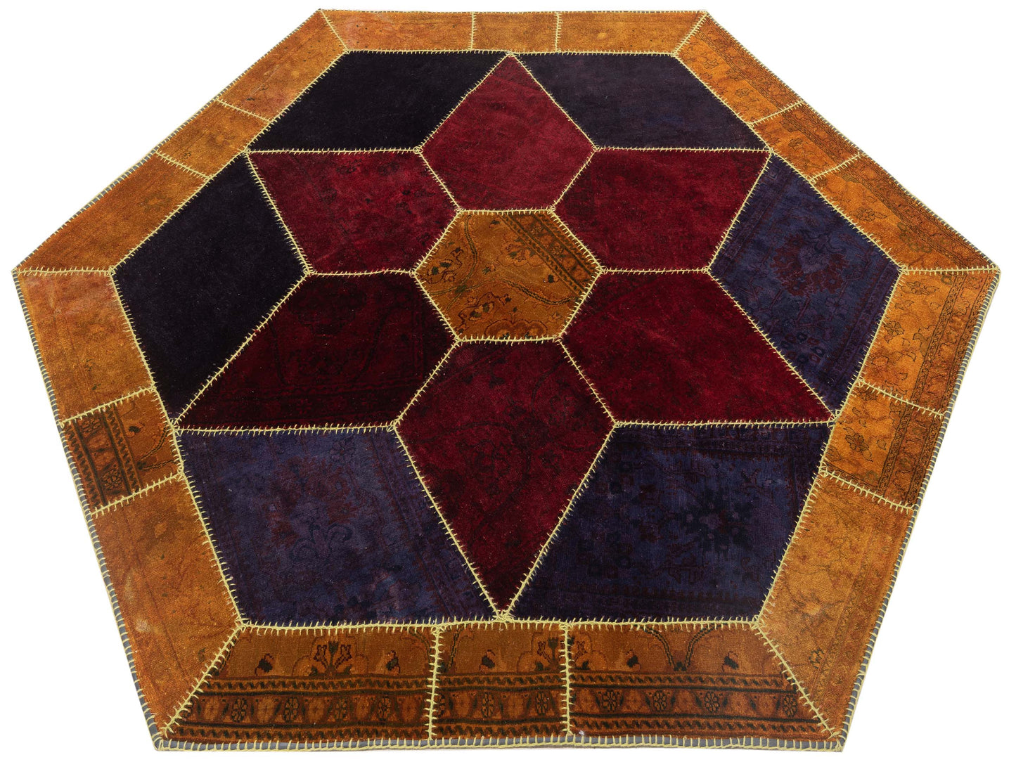 Turkish Vestige Patchwork 114231 Multi 8.2x9.6 Hand Knotted Rug