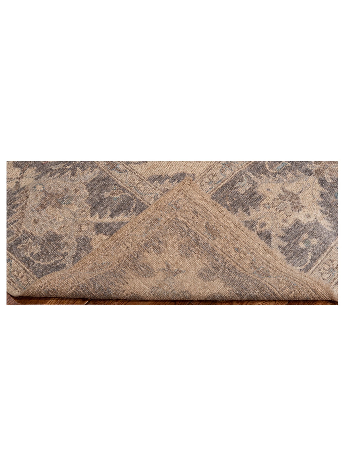 Angora Oushak 126202 Ivory Gray 11.3x15.6 Hand Knotted Rug