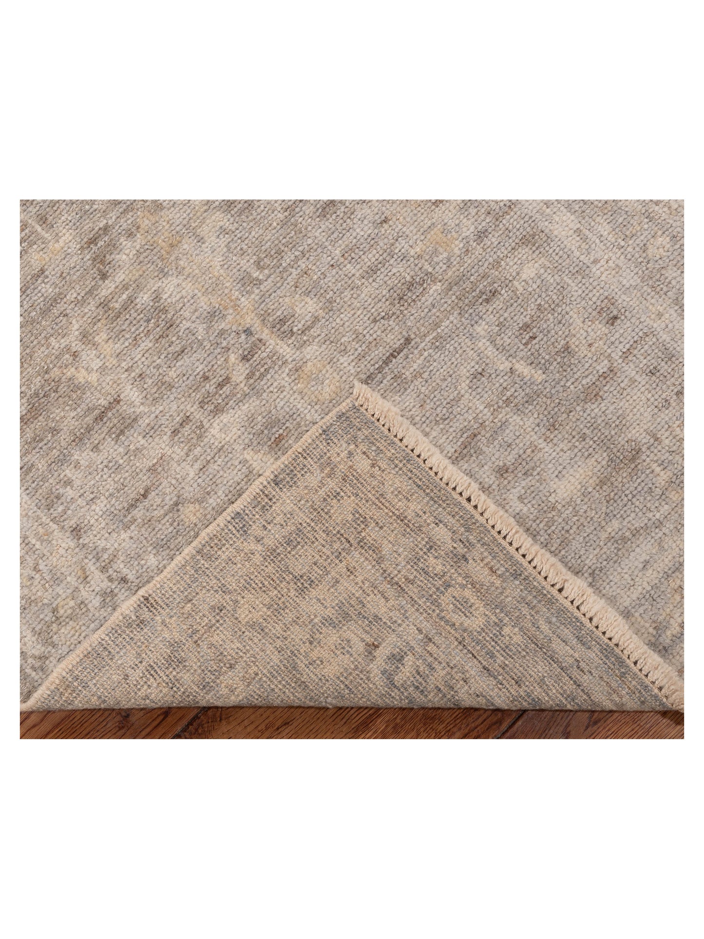 Angora Oushak 154274 Gray Gray 2.6x10.7 Hand Knotted Rug
