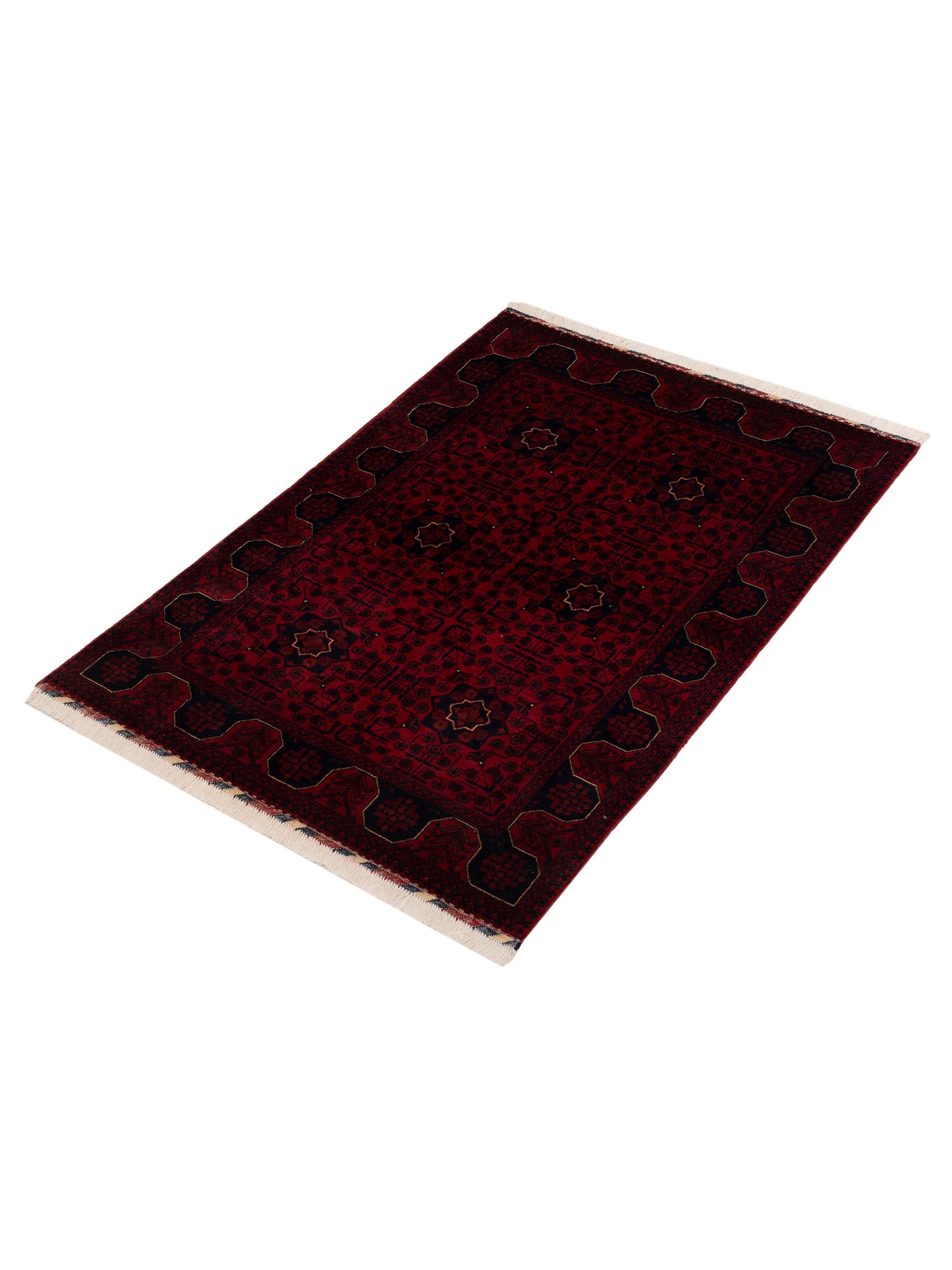Afghan Belcik 128745 Red 4.2x5.11 Hand Knotted Rug