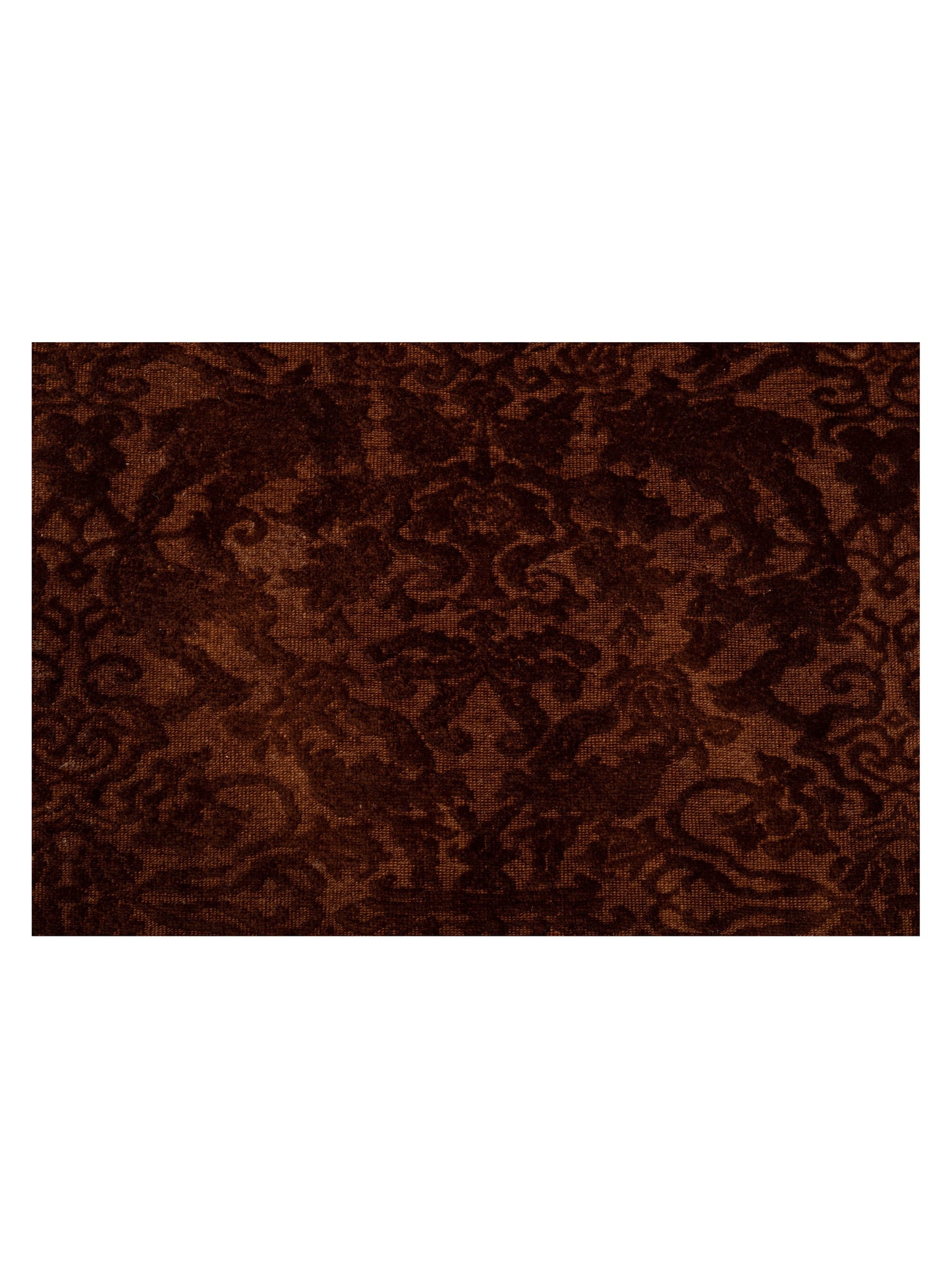 Vintage 105249 Dark Brown 8.3x10.1 Hand Knotted Rug