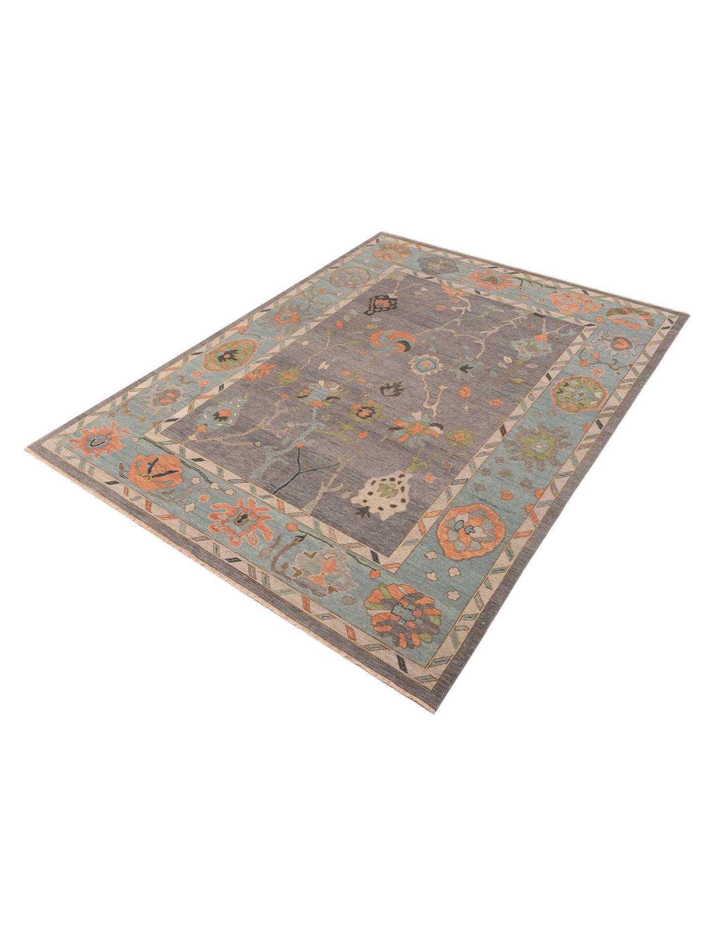 Anadol Oushak 150830 Gray Light Gray 9x12 Hand Knotted Rug
