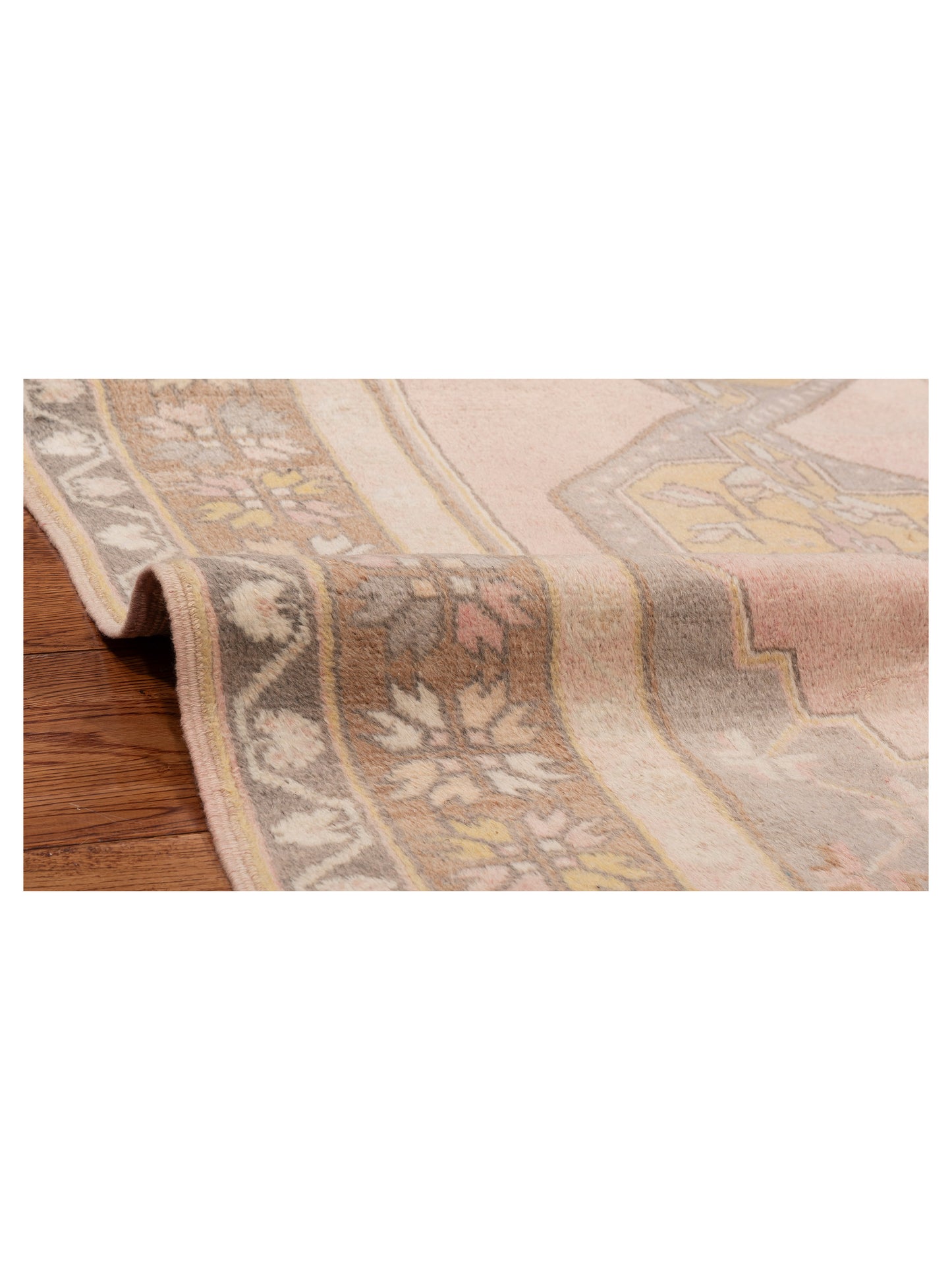 Old Anatolian 142832 Pink Brown 4x8.2 Hand Knotted Rug