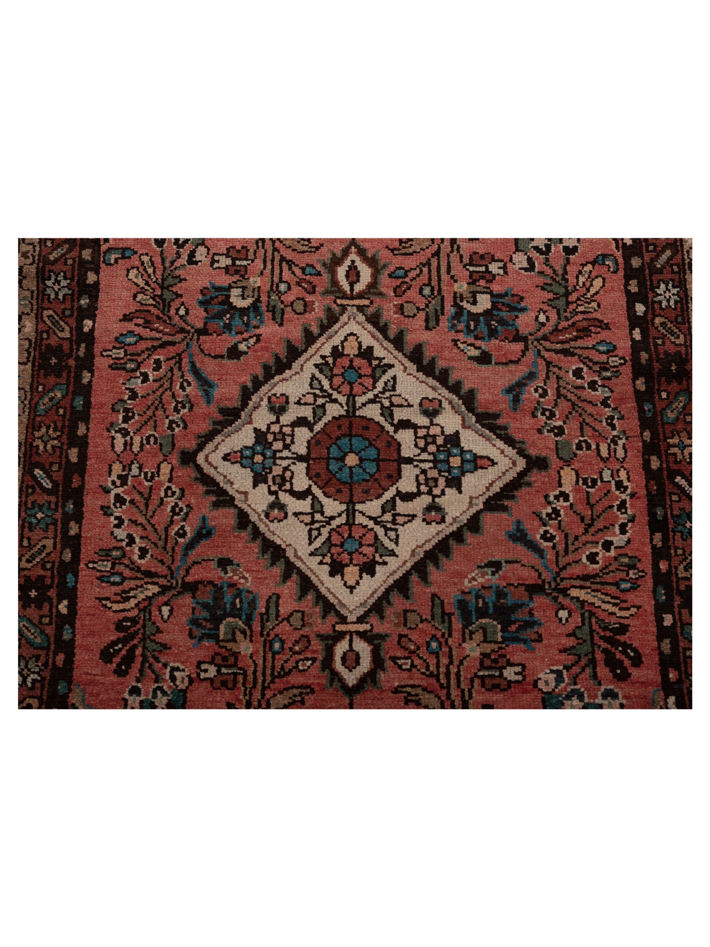 Persian 92785 Rust Brown 3.6x10.7 Hand Knotted Rug