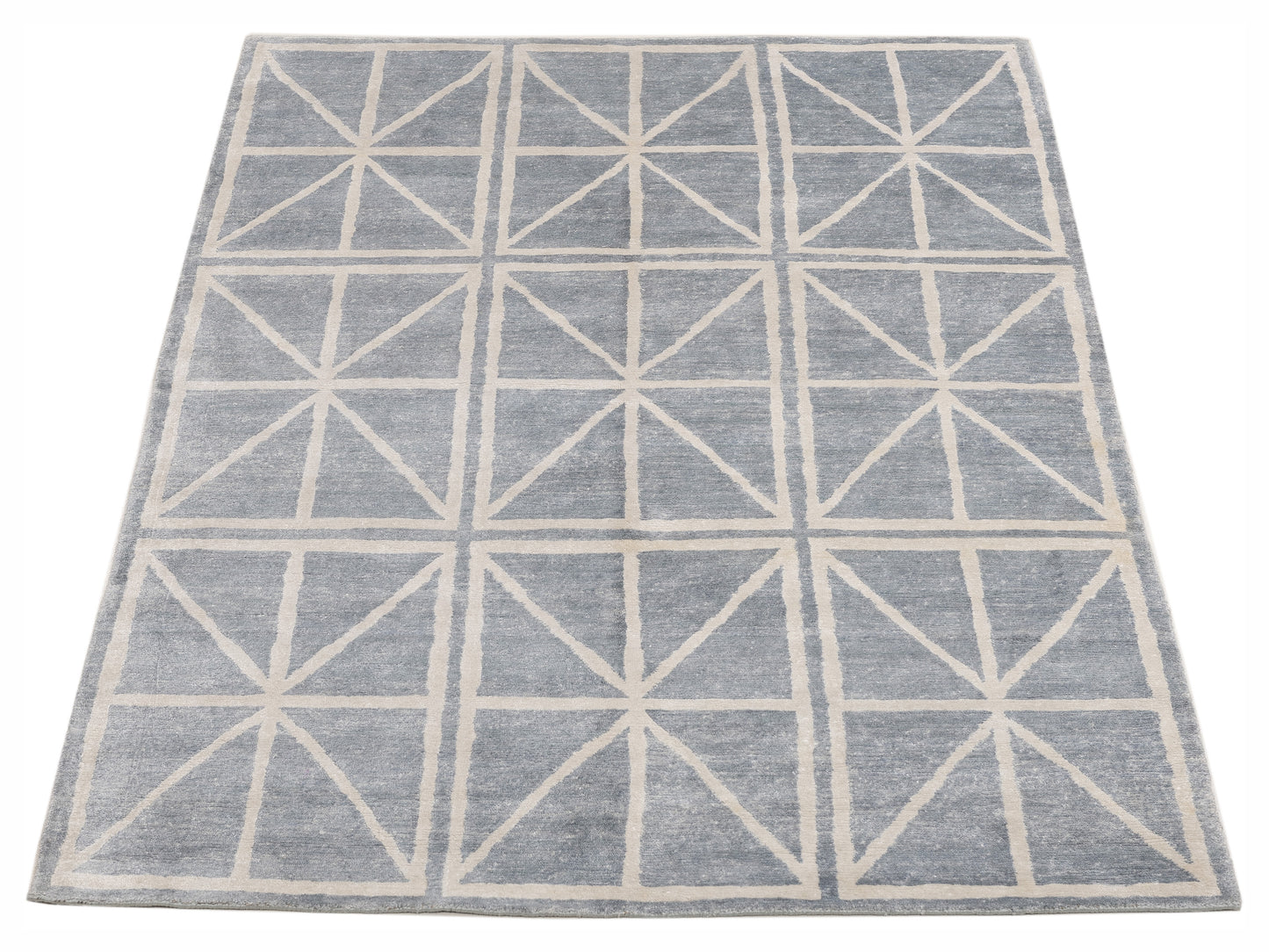 Tibetino 120507 Blue Ivory 5.1x7.6 Hand Knotted Rug