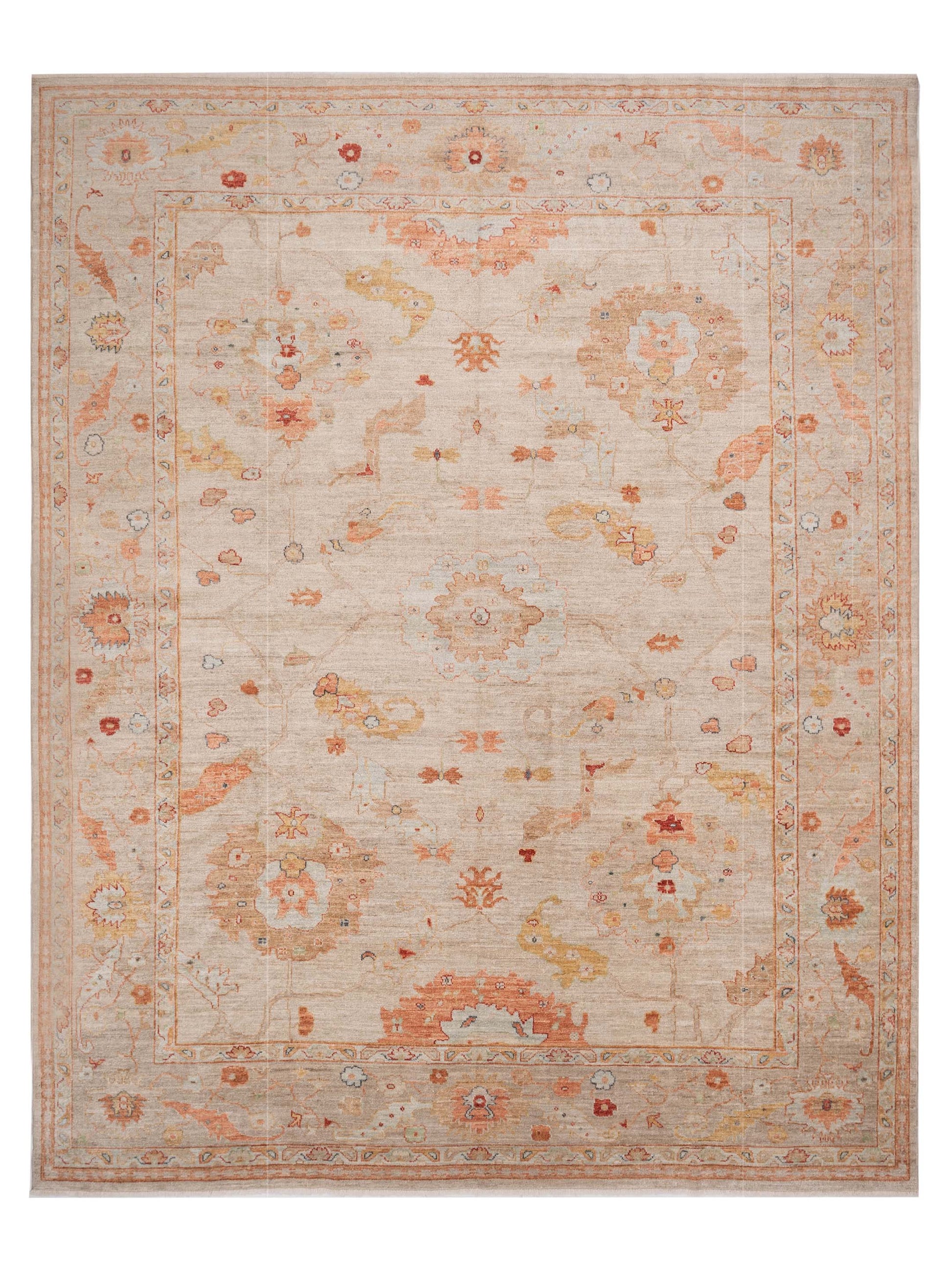 Anadol Angora Oushak  Ivory Silver Traditional
