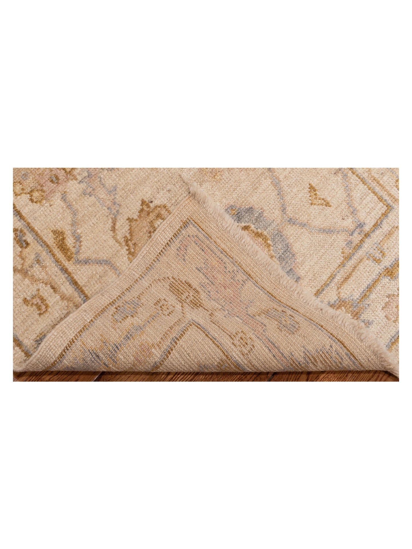 Angora Oushak 149447 Ivory Ivory 2.7x11.8 Hand Knotted Rug