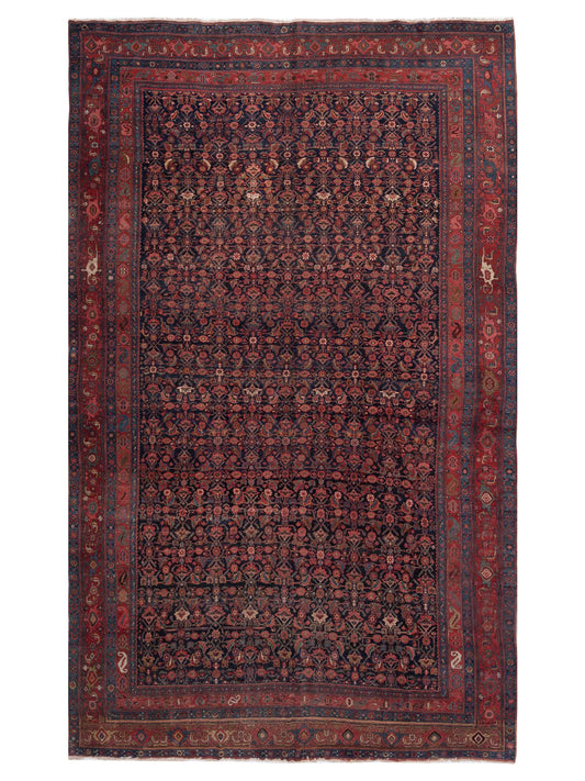 Pasha Persian Antique  Navy Red Traditional