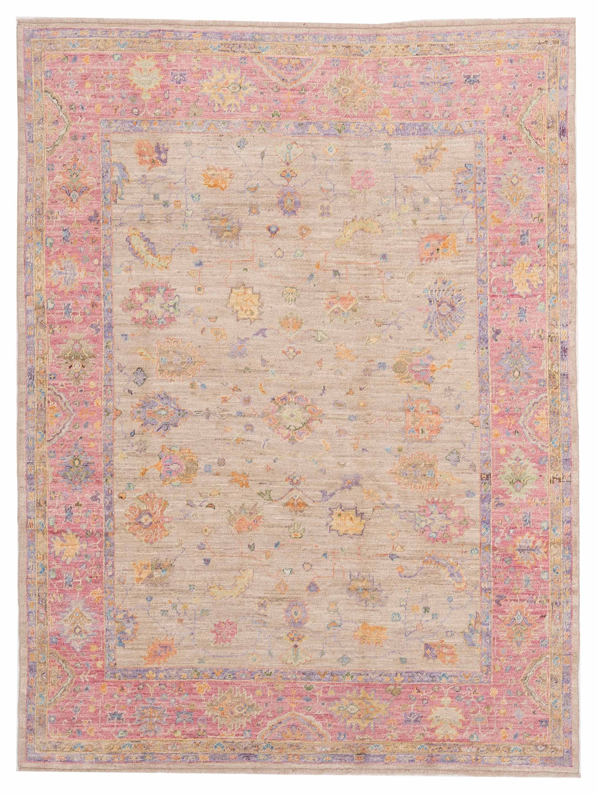 Anadol Angora Oushak  Light Brown Pink Traditional