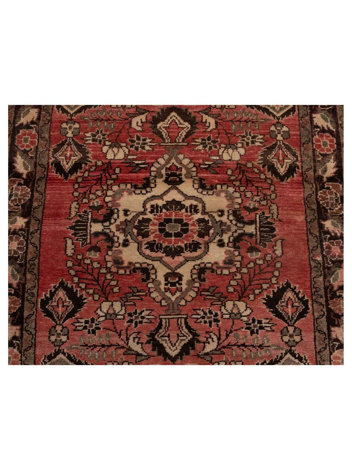 Persian 93147 Rust Brown 3.2x15.11 Hand Knotted Rug