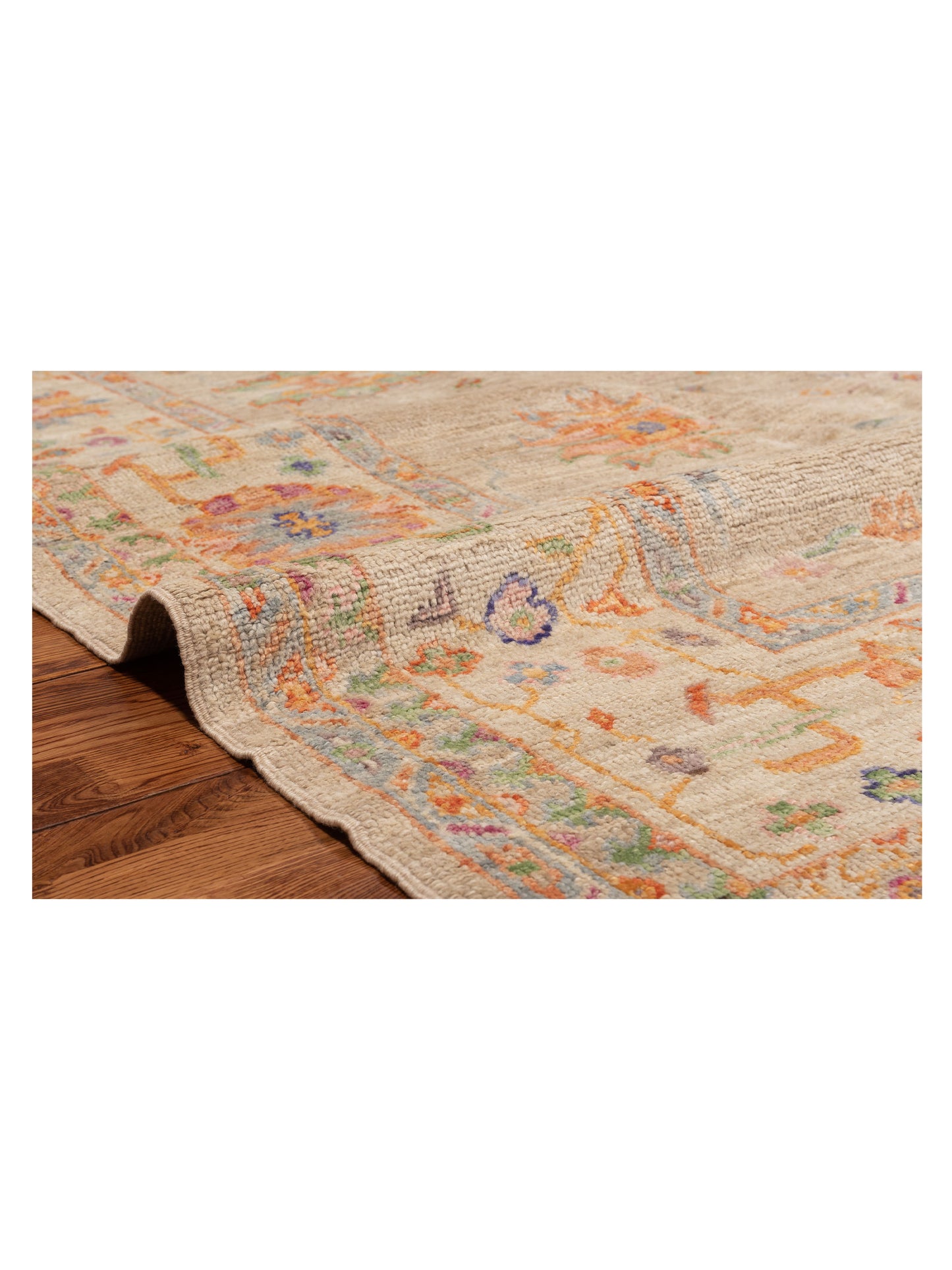 Angora Oushak 148291 Gray Ivory 8.3x9.8 Hand Knotted Rug