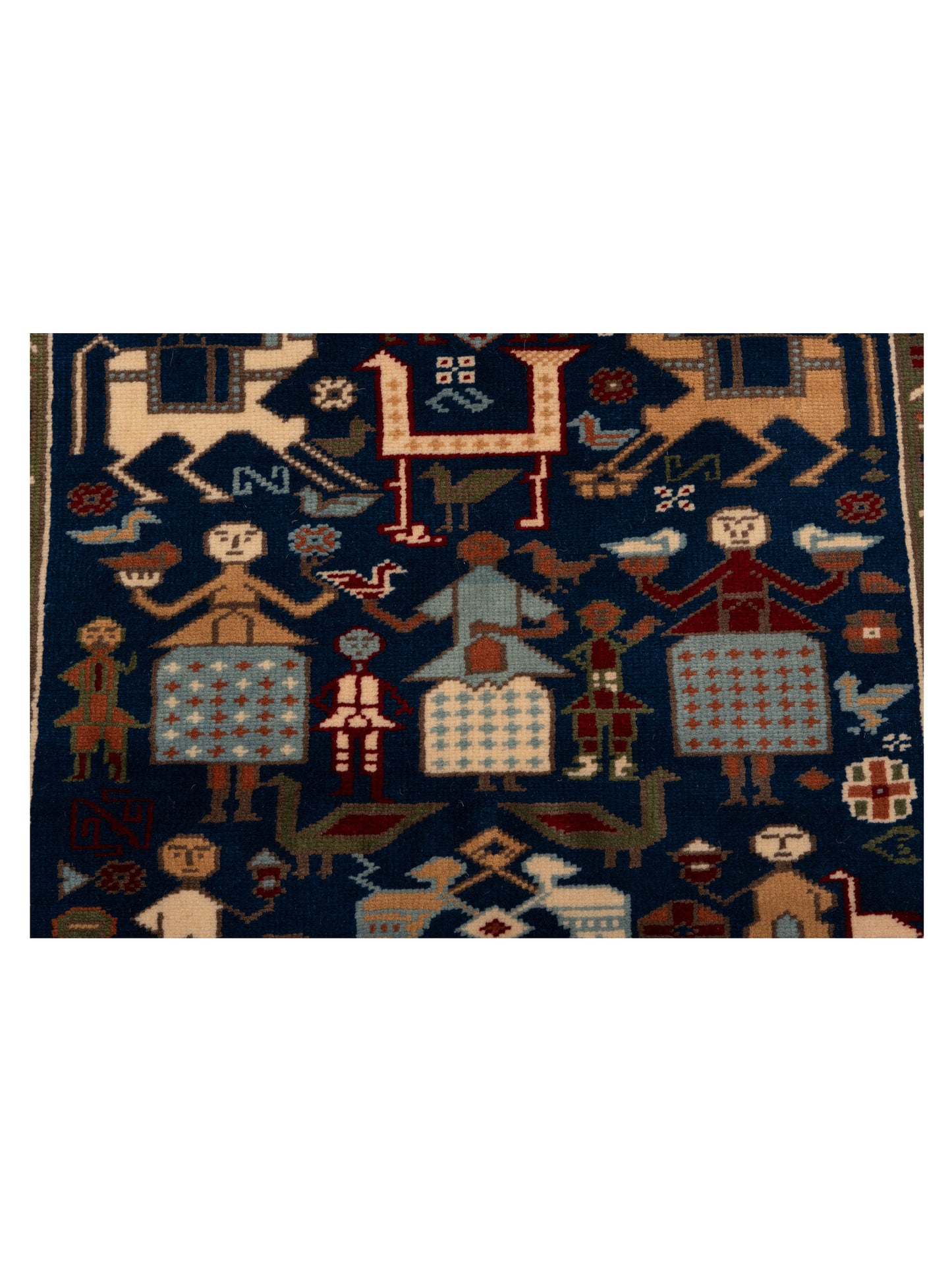 Turkish Shirwan 148334 Navy Red 3.11x5 Hand Knotted Rug
