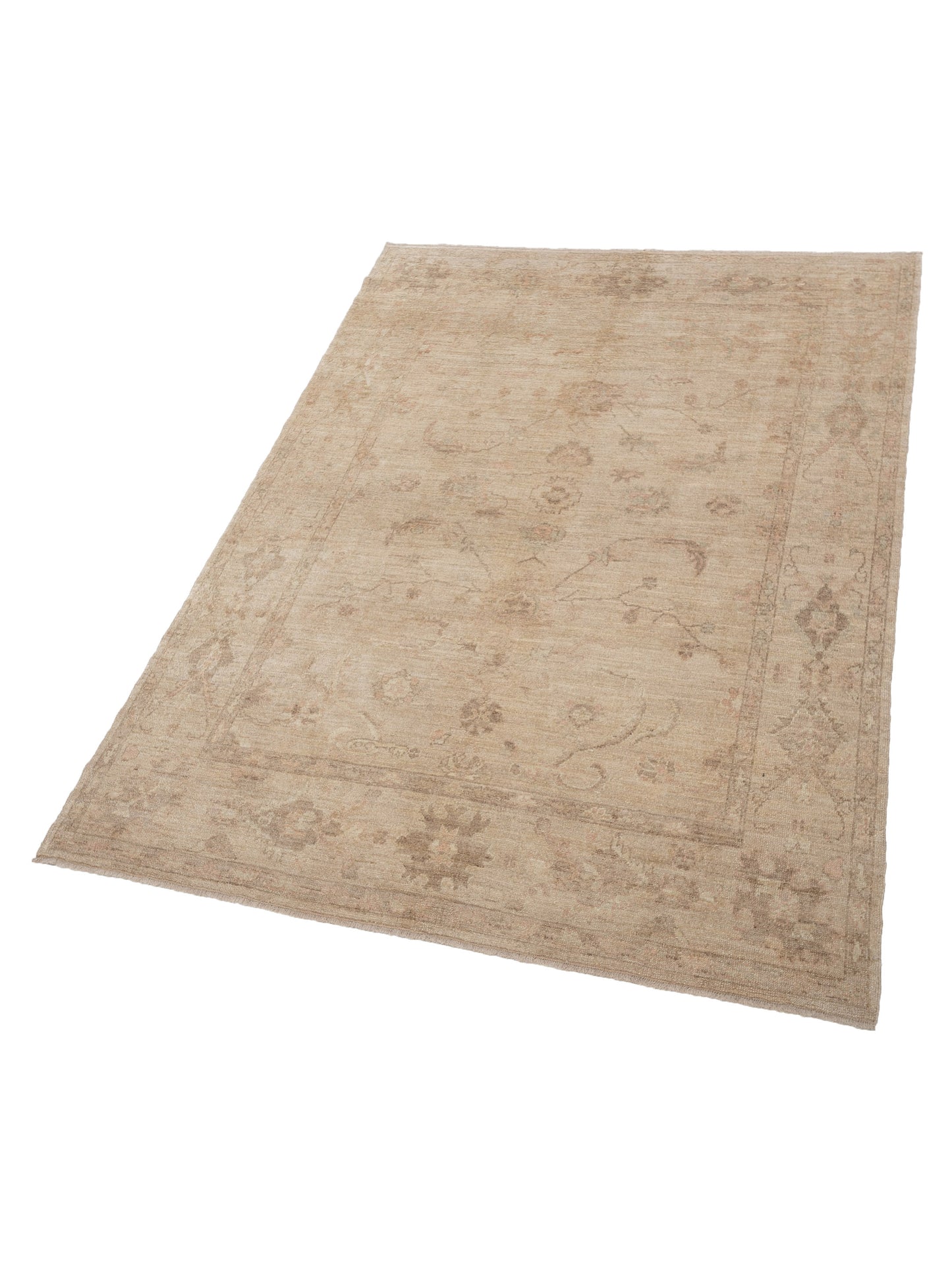 Angora Oushak 114793 Beige Beige 7.9x10.8 Hand Knotted Rug