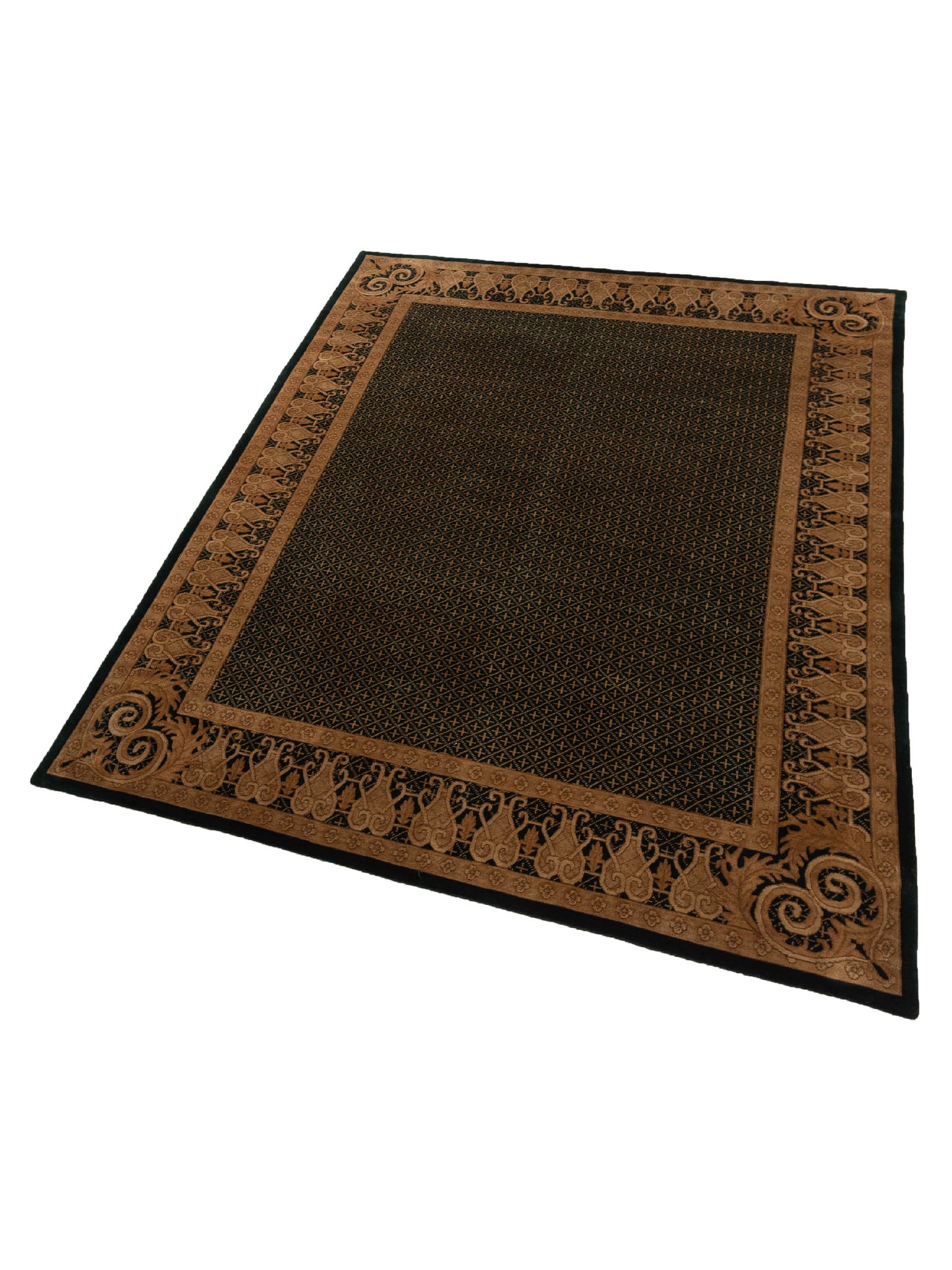 Himalayan 84309 Teal Green Teal Green 8.11x11.8 Hand Knotted Rug