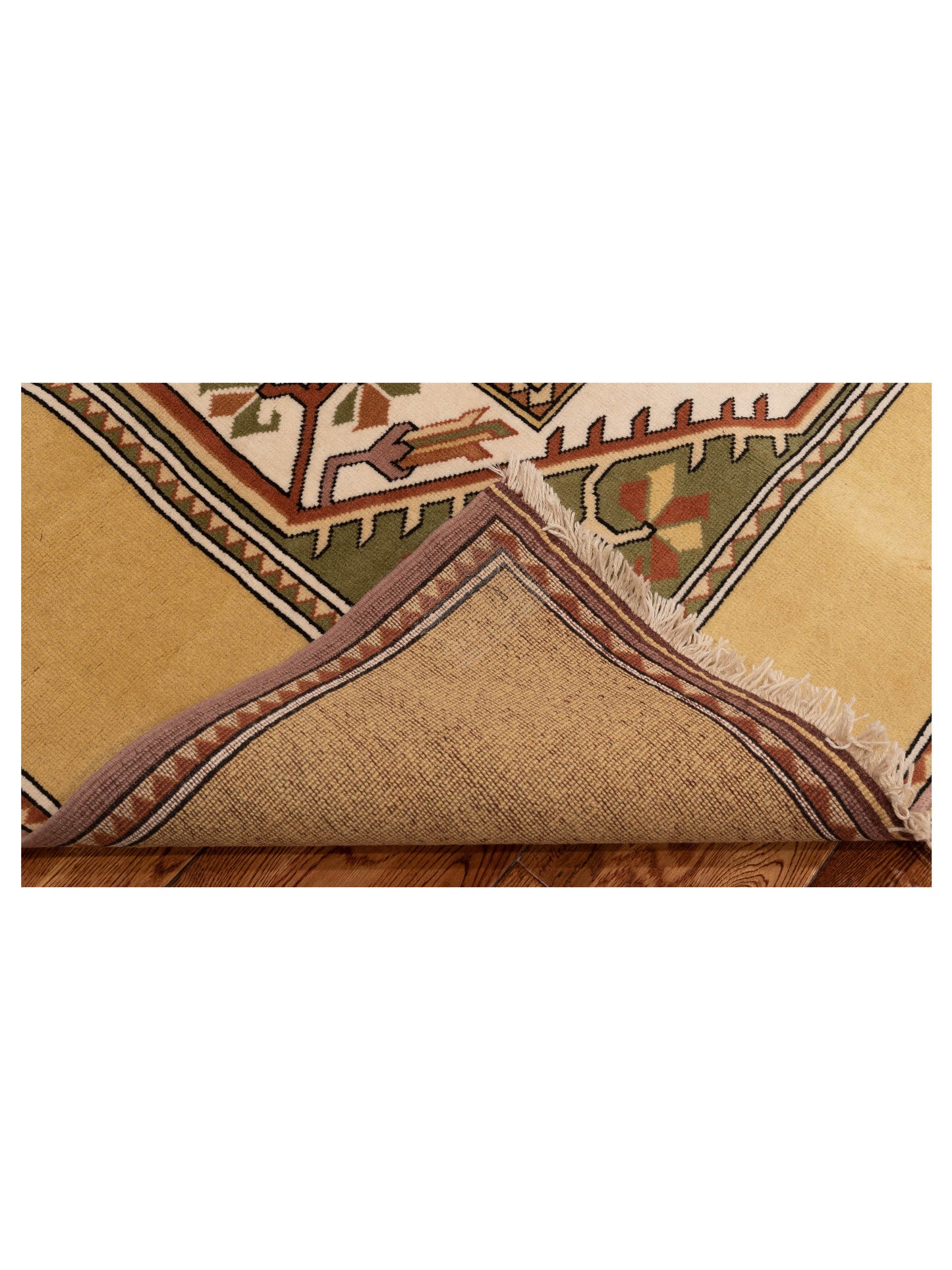 Milas 146255 Purple Gold 6.8x9.10 Hand Knotted Rug